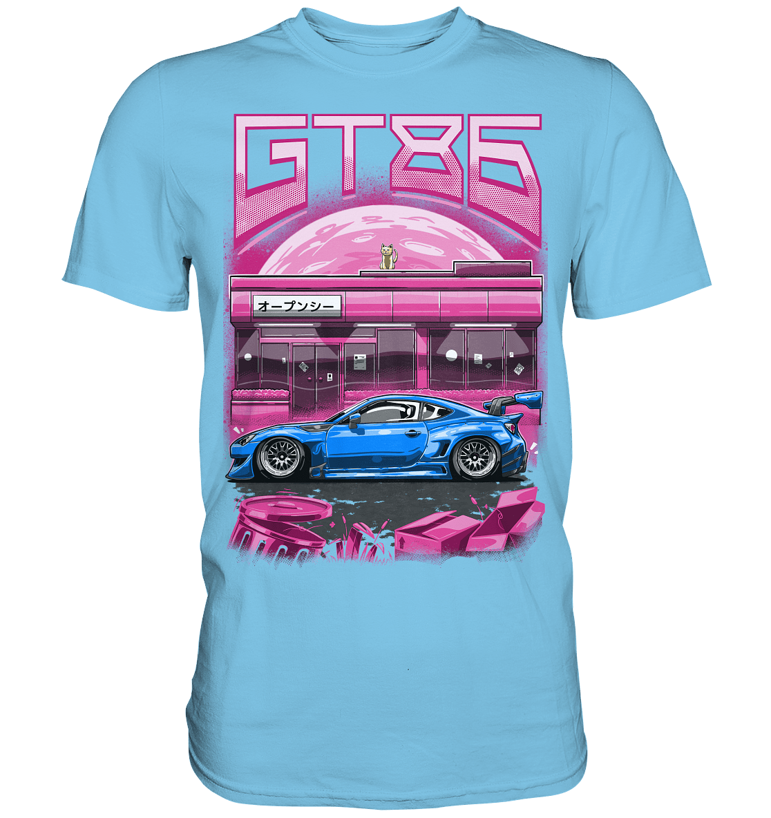 Neon Widebody GT86 - Premium Shirt - MotoMerch.de