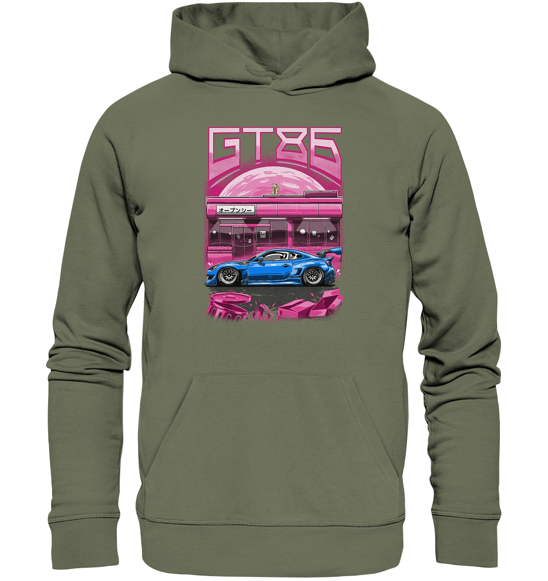 Neon Widebody GT86 - Premium Unisex Hoodie - MotoMerch.de