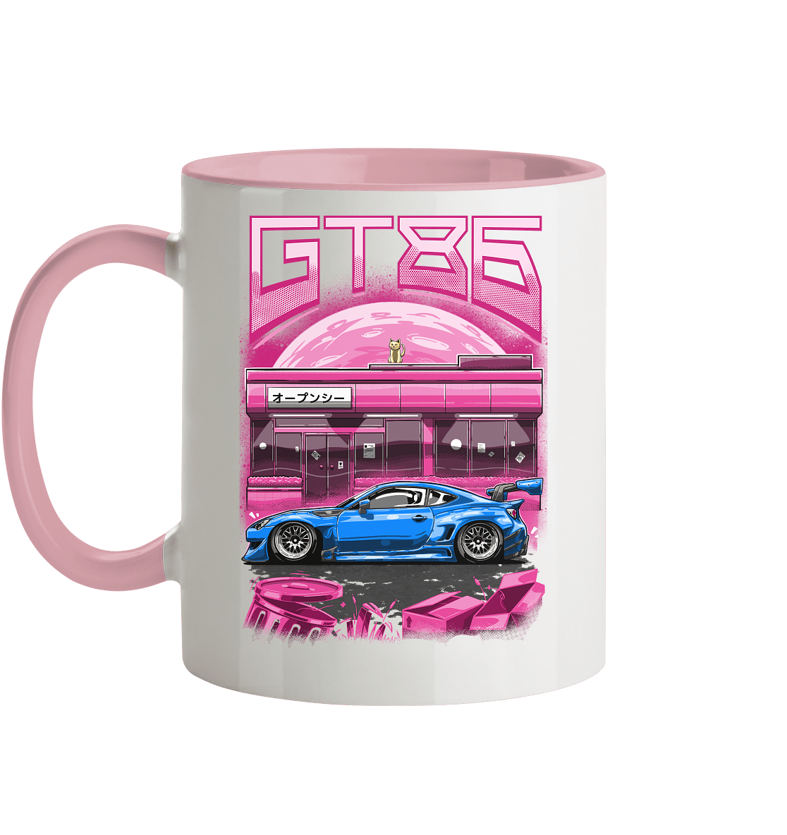 Neon Widebody GT86 - Tasse zweifarbig - MotoMerch.de