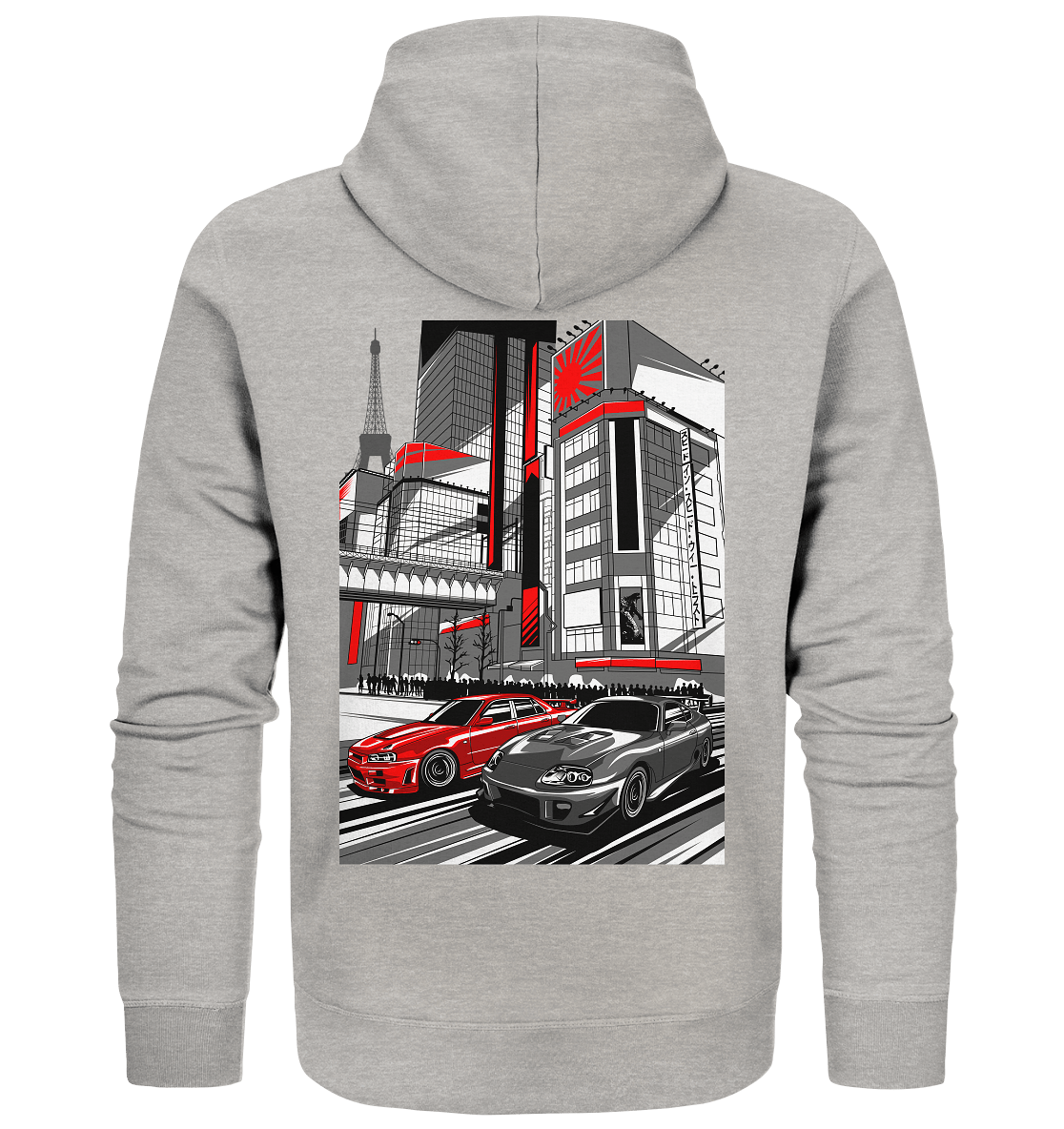 Nihon Nights - R34 vs. MK4 - Organic Zipper - MotoMerch.de