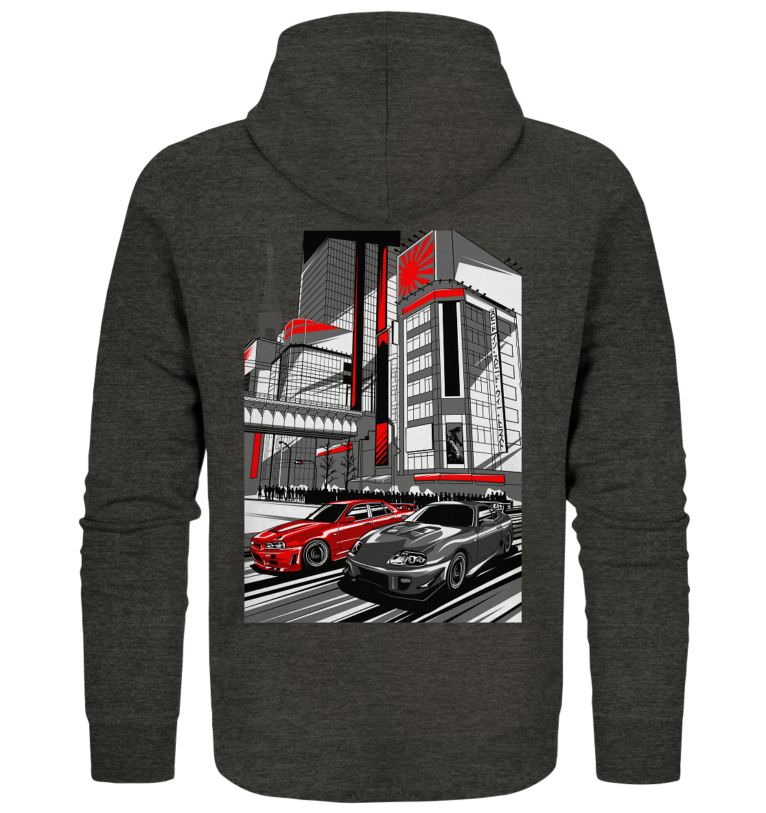 Nihon Nights - R34 vs. MK4 - Organic Zipper - MotoMerch.de