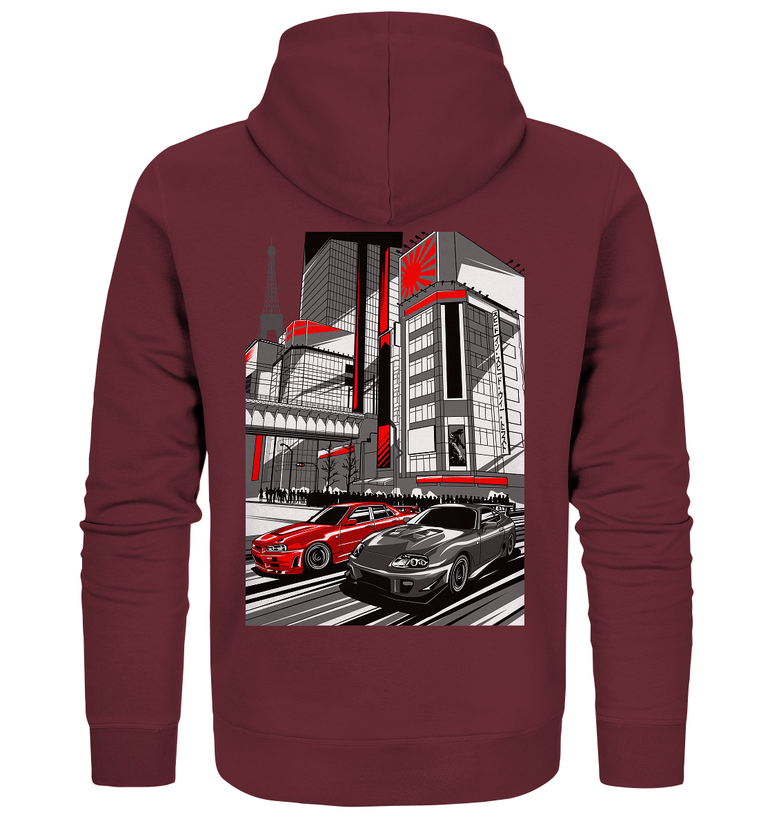 Nihon Nights - R34 vs. MK4 - Organic Zipper - MotoMerch.de