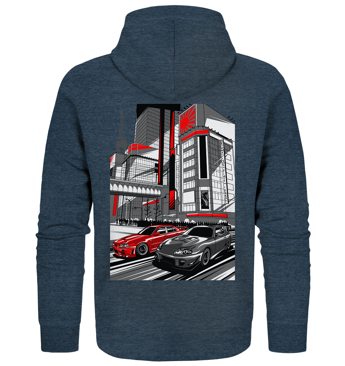 Nihon Nights - R34 vs. MK4 - Organic Zipper - MotoMerch.de