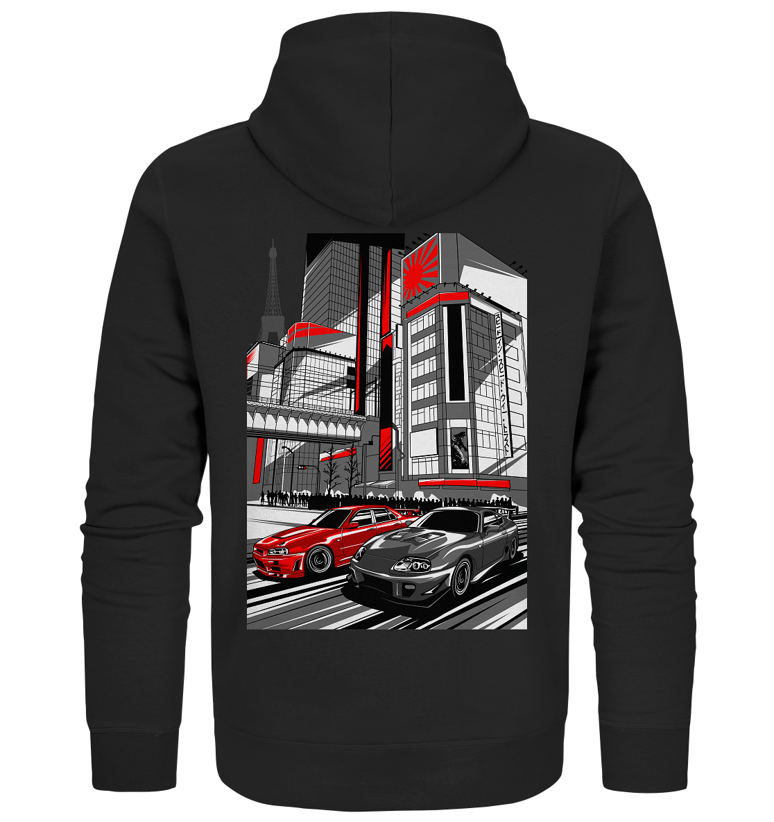 Nihon Nights - R34 vs. MK4 - Organic Zipper - MotoMerch.de