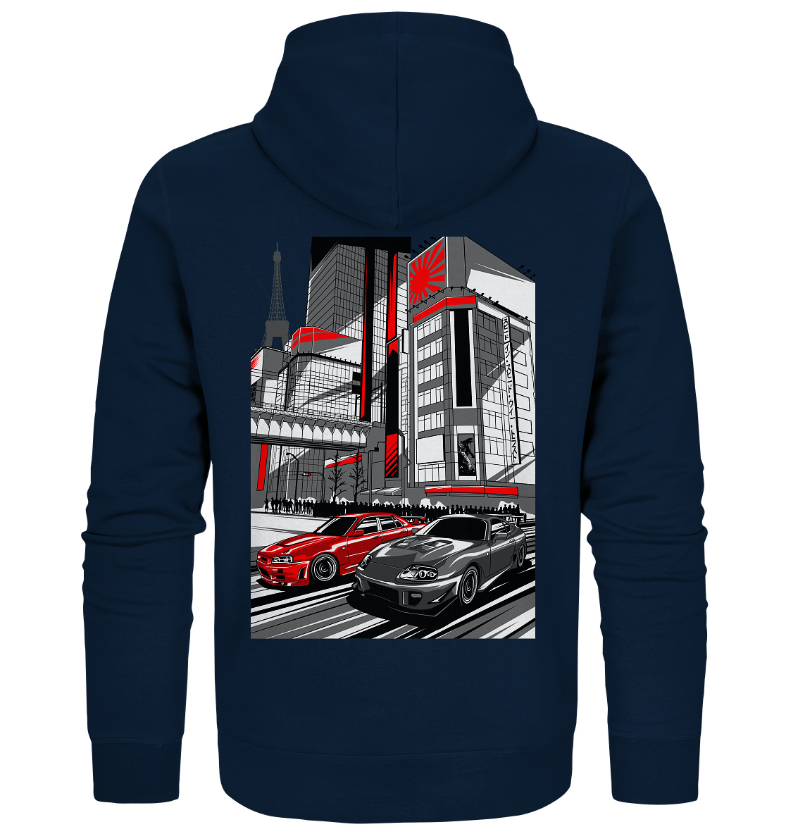 Nihon Nights - R34 vs. MK4 - Organic Zipper - MotoMerch.de