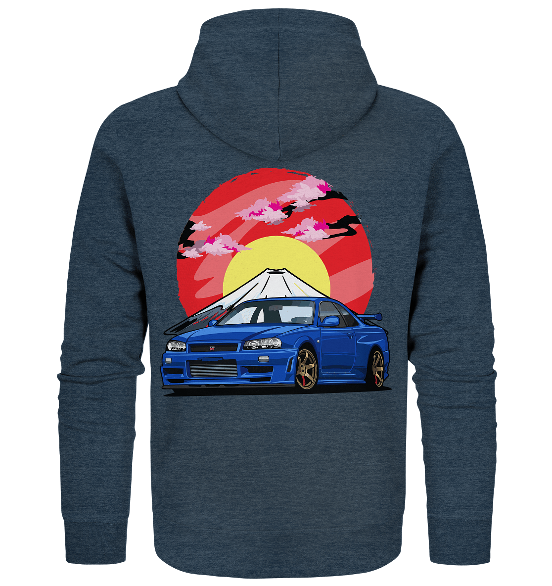 Nissan R34 GT-R Mount Fuji - Organic Zipper - MotoMerch.de