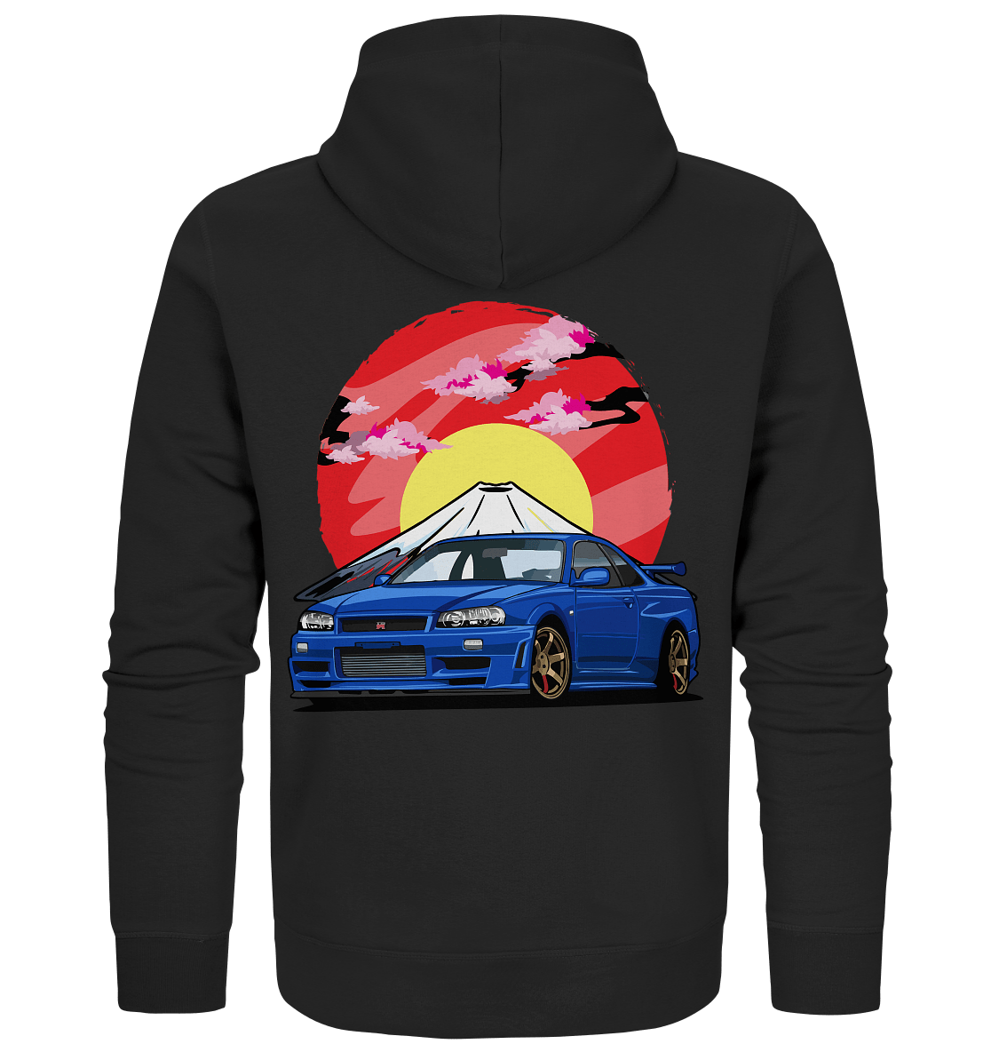 Nissan R34 GT-R Mount Fuji - Organic Zipper - MotoMerch.de