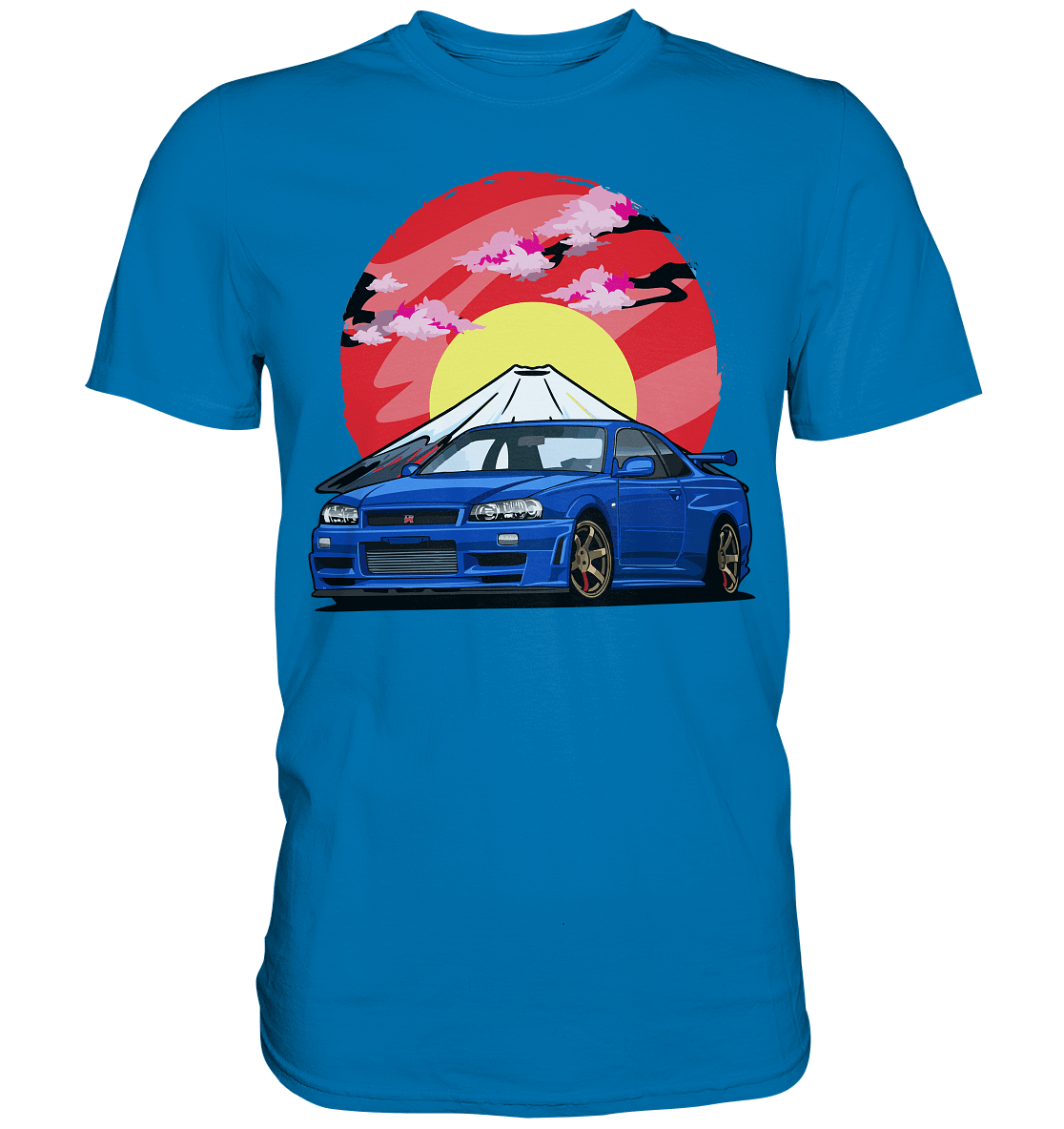 Nissan R34 GT-R Mount Fuji - Premium Shirt - MotoMerch.de