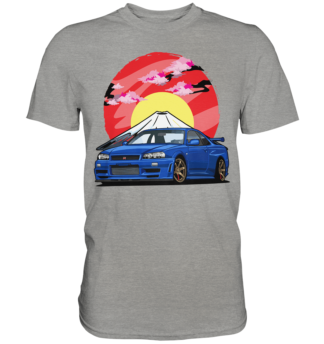Nissan R34 GT-R Mount Fuji - Premium Shirt - MotoMerch.de