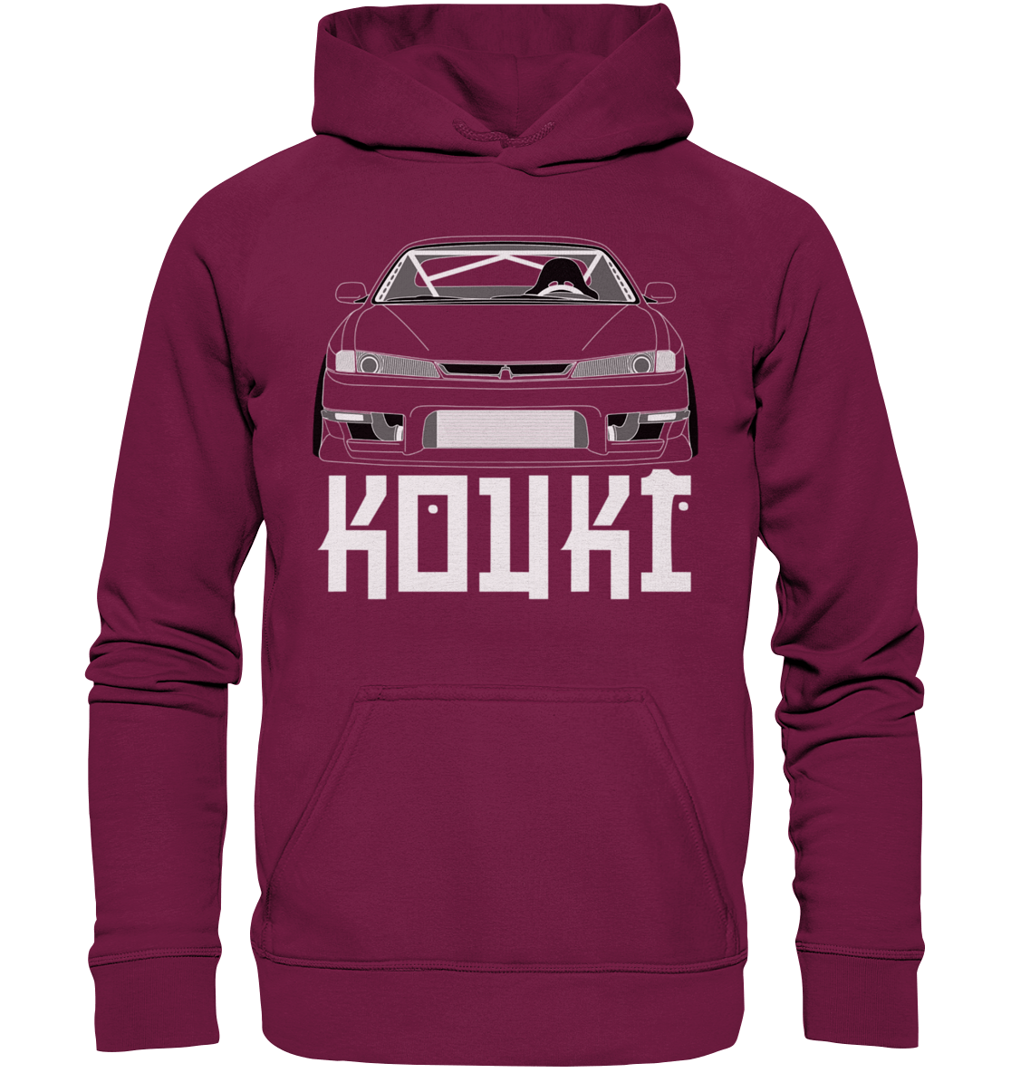 Nissan S14 Kouki Front - Basic Unisex Hoodie - MotoMerch.de