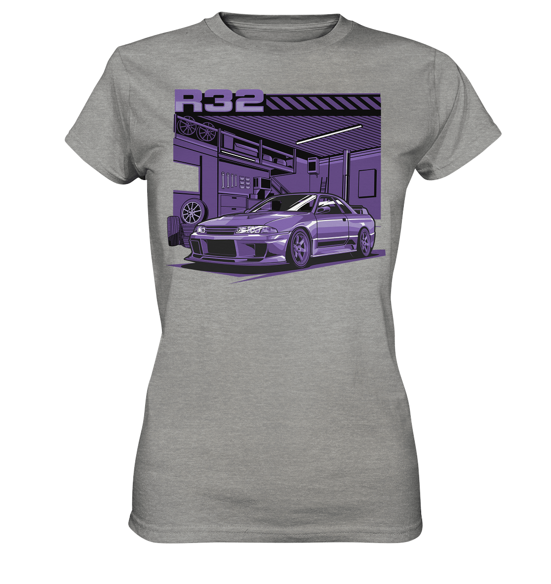 Nissan Skyline R32 Garage - Ladies Premium Shirt - MotoMerch.de