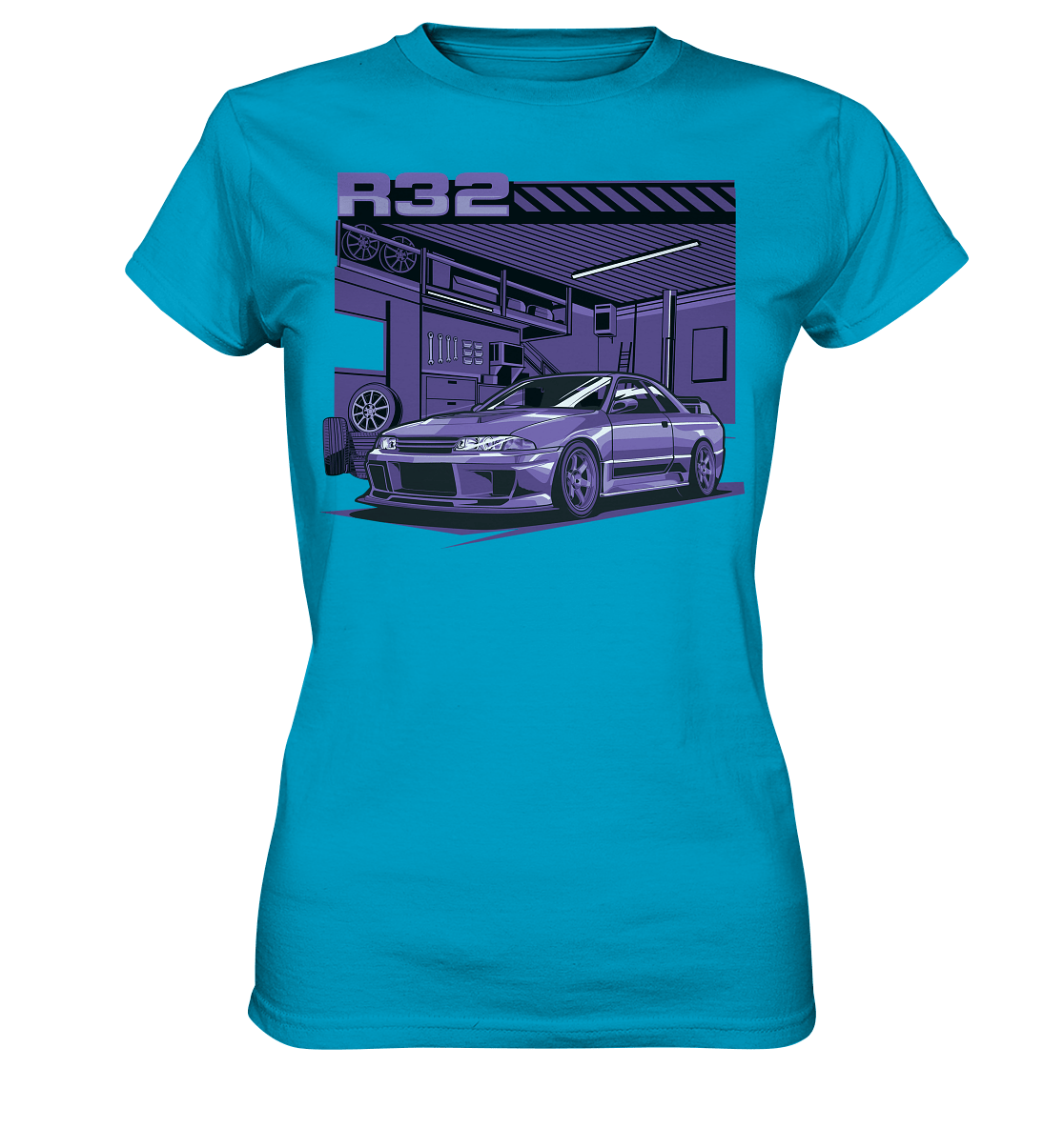 Nissan Skyline R32 Garage - Ladies Premium Shirt - MotoMerch.de