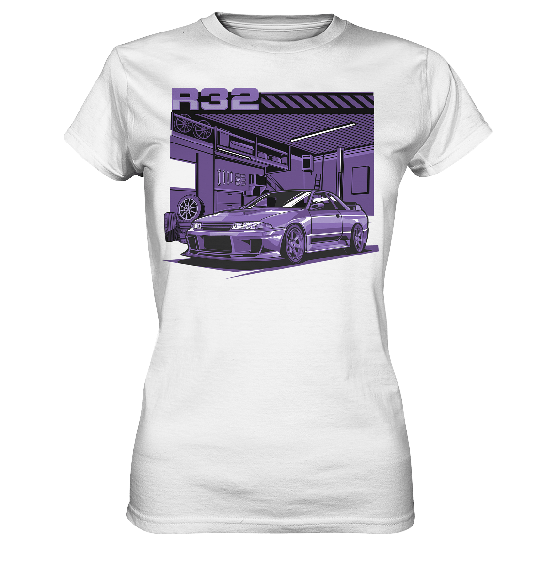 Nissan Skyline R32 Garage - Ladies Premium Shirt - MotoMerch.de