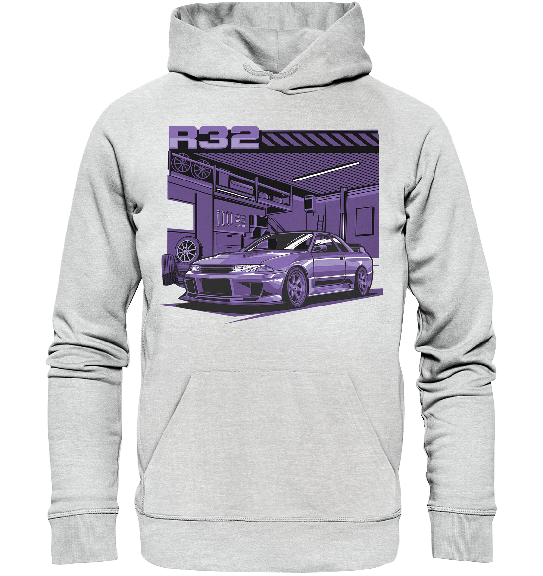 Nissan Skyline R32 Garage - Premium Unisex Hoodie - MotoMerch.de