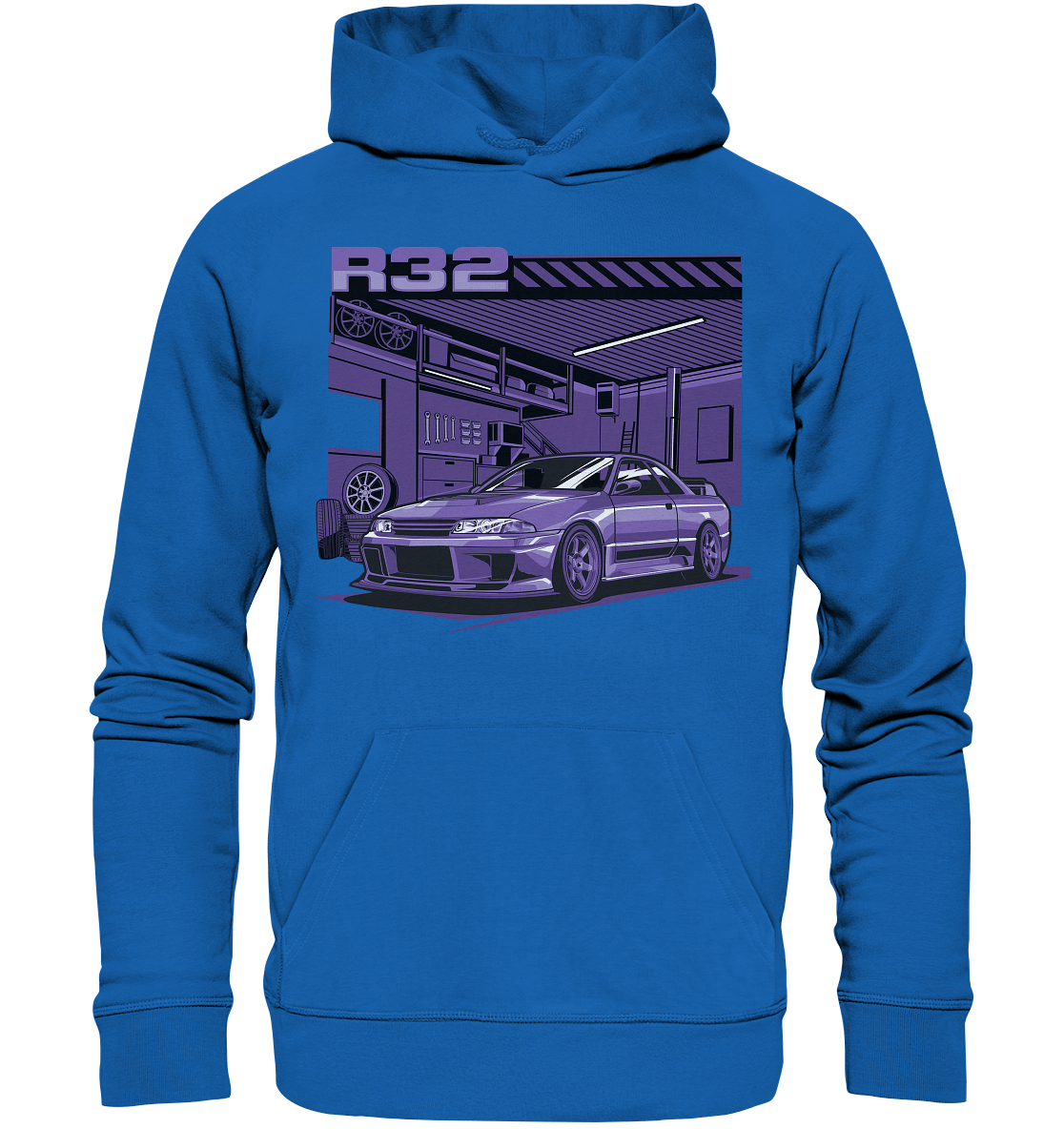 Nissan Skyline R32 Garage - Premium Unisex Hoodie - MotoMerch.de