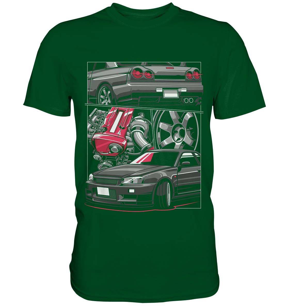 RB26 Skyline R34 - Premium Shirt - MotoMerch.de