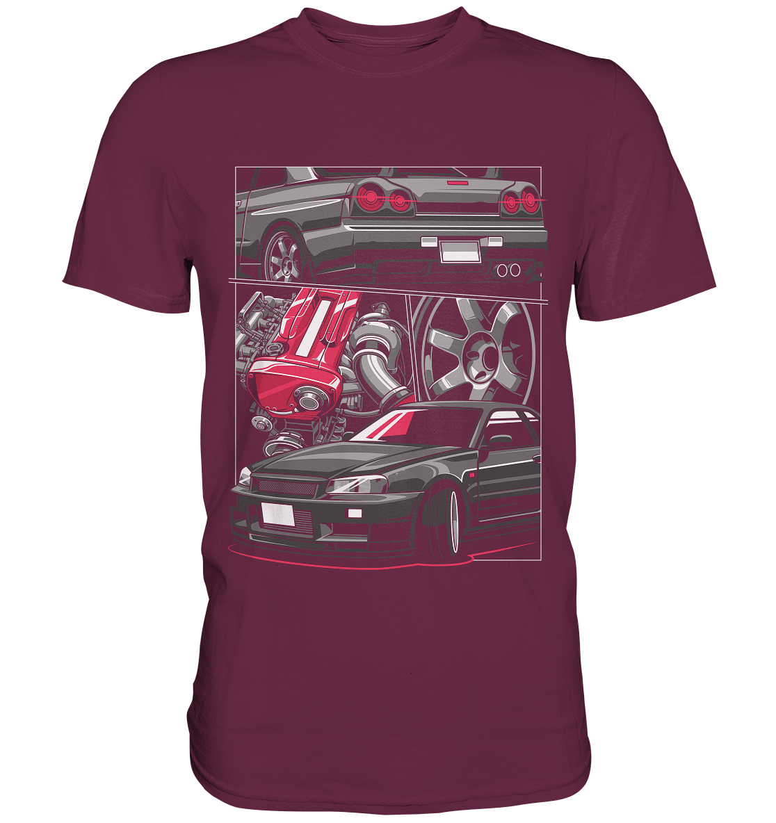 RB26 Skyline R34 - Premium Shirt - MotoMerch.de