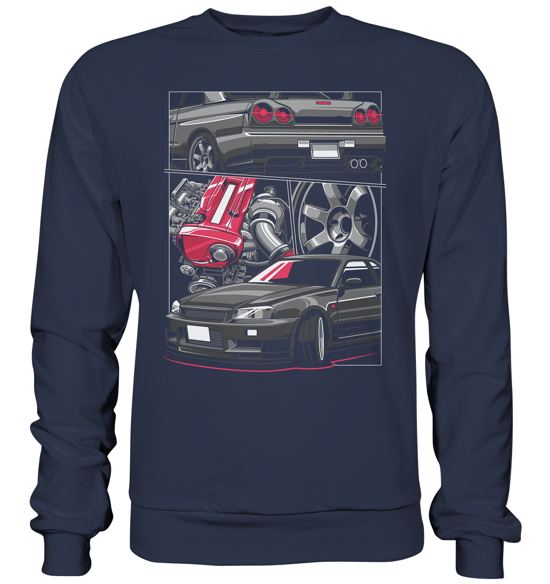 RB26 Skyline R34 - Premium Sweatshirt - MotoMerch.de