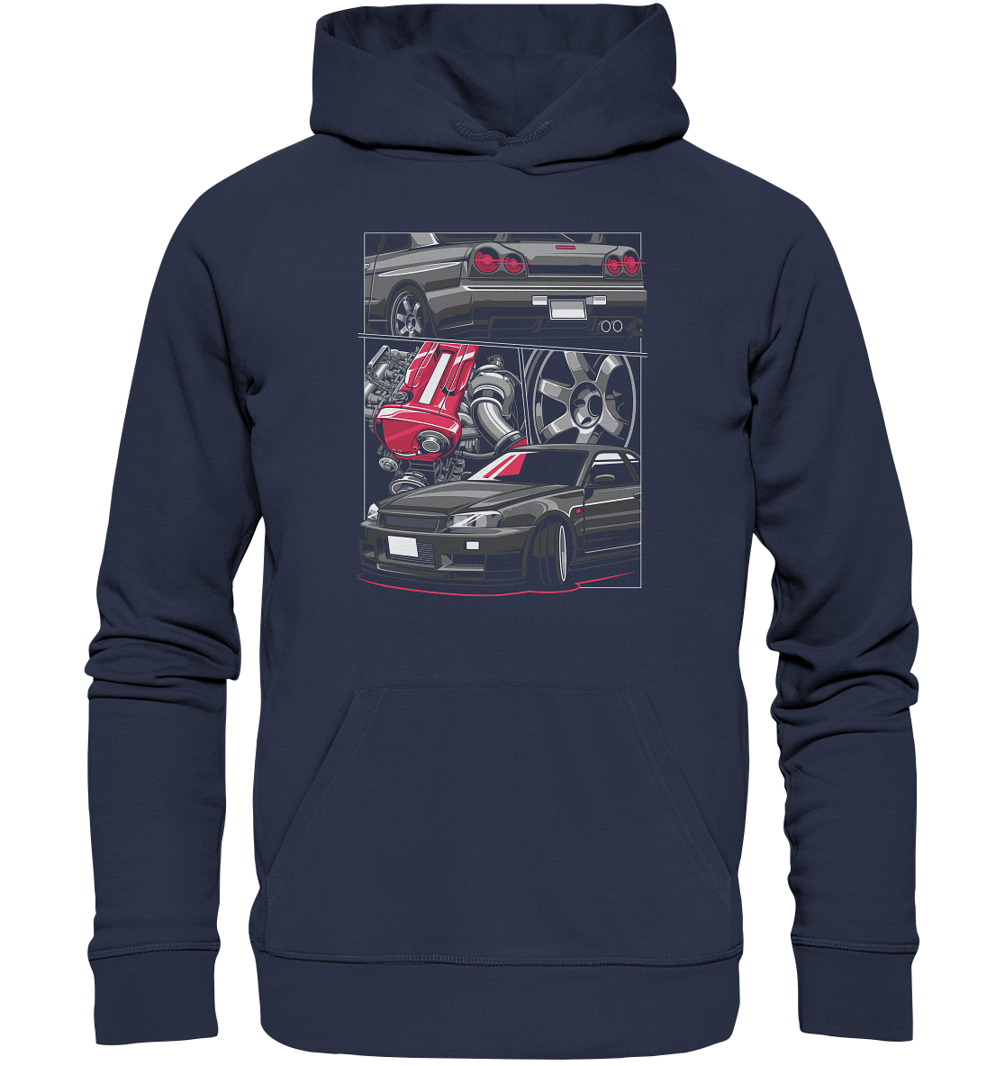 RB26 Skyline R34 - Premium Unisex Hoodie - MotoMerch.de