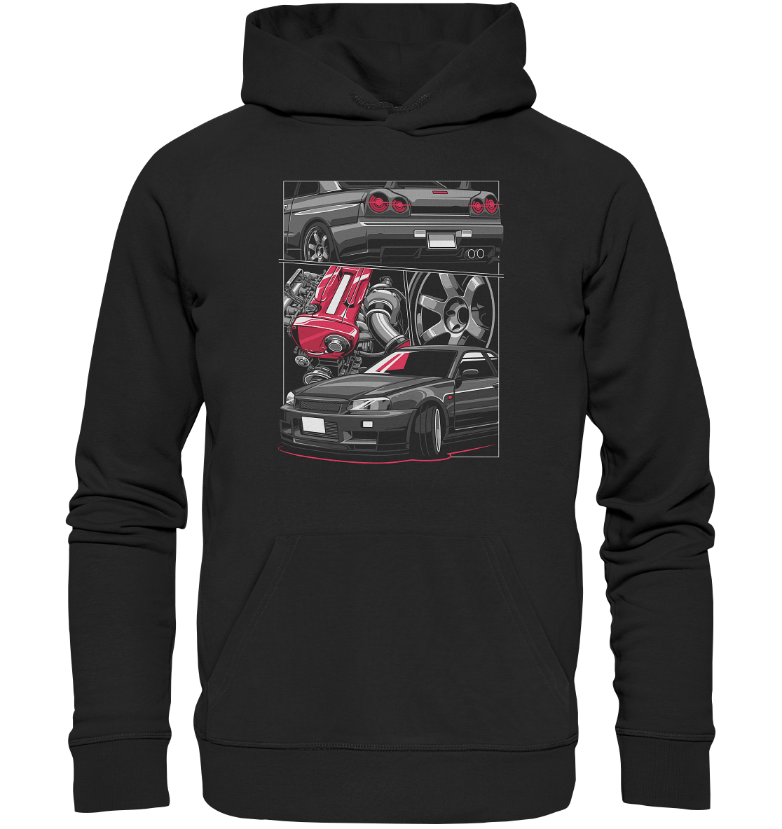 RB26 Skyline R34 - Premium Unisex Hoodie - MotoMerch.de