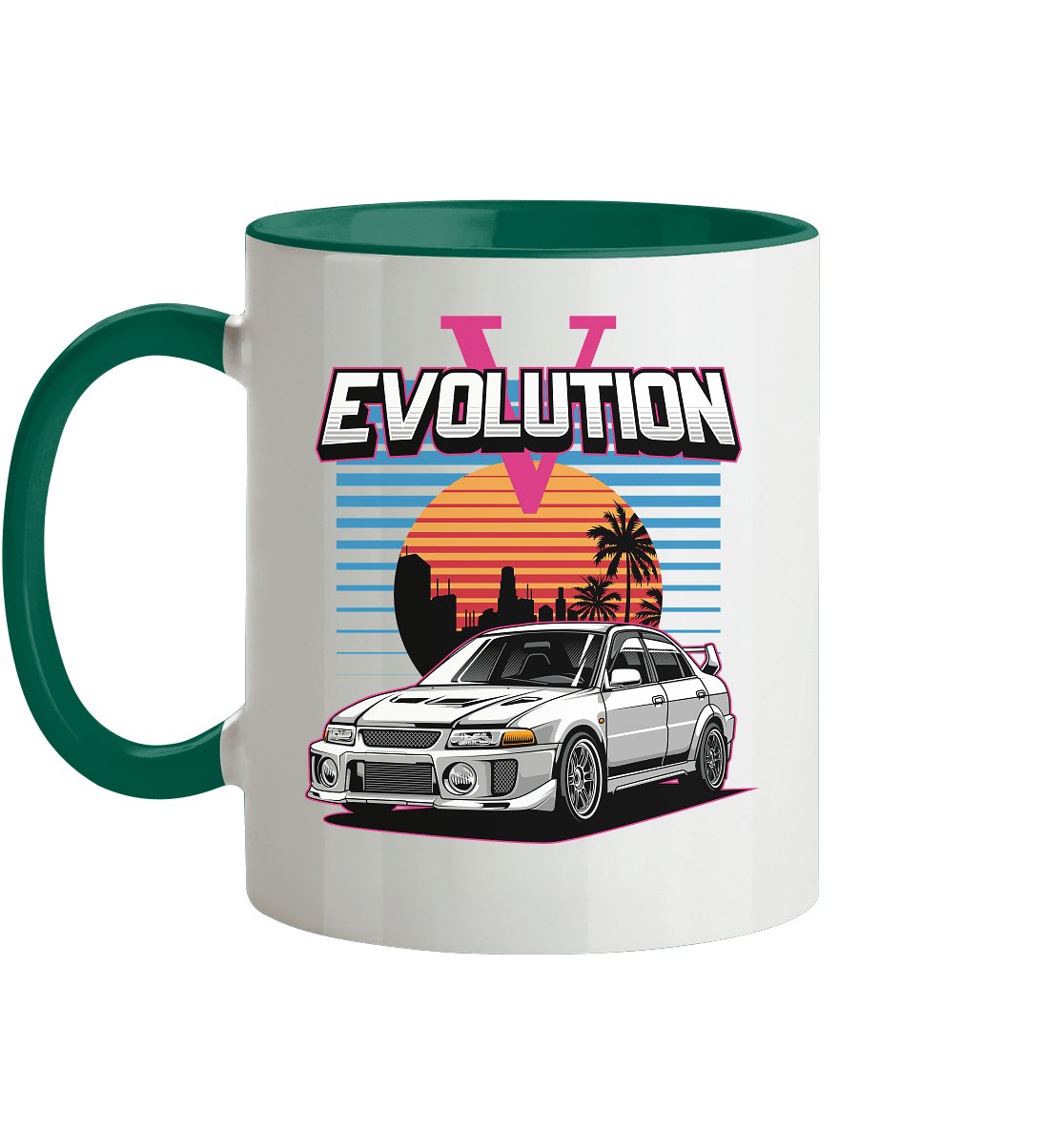 Retro Evo V - Tasse zweifarbig - MotoMerch.de
