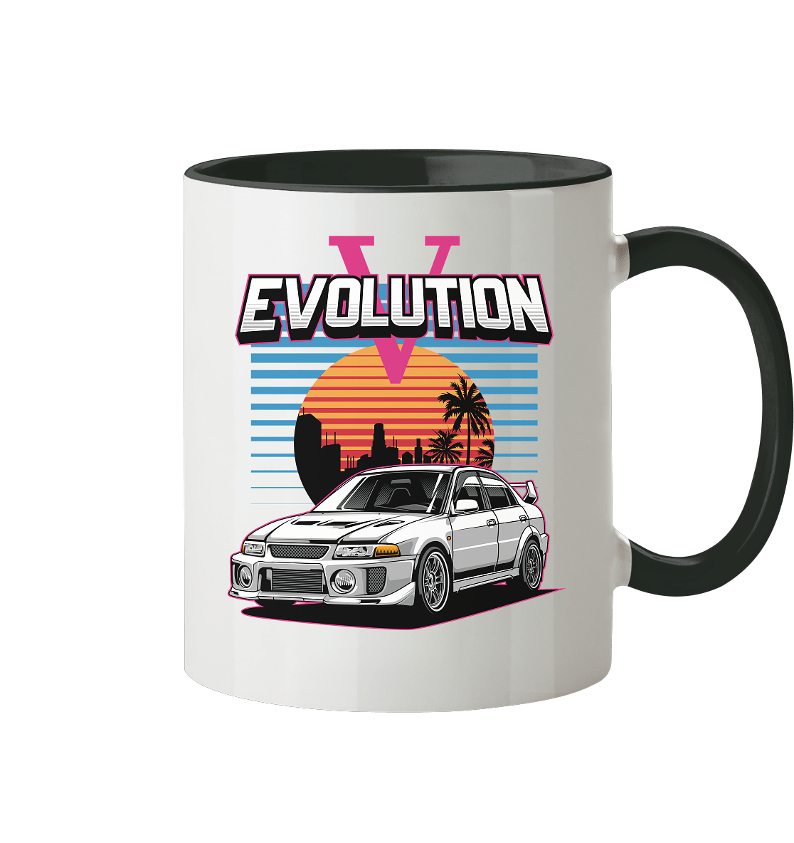 Retro Evo V - Tasse zweifarbig - MotoMerch.de