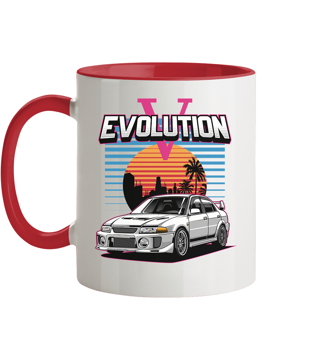 Retro Evo V - Tasse zweifarbig - MotoMerch.de