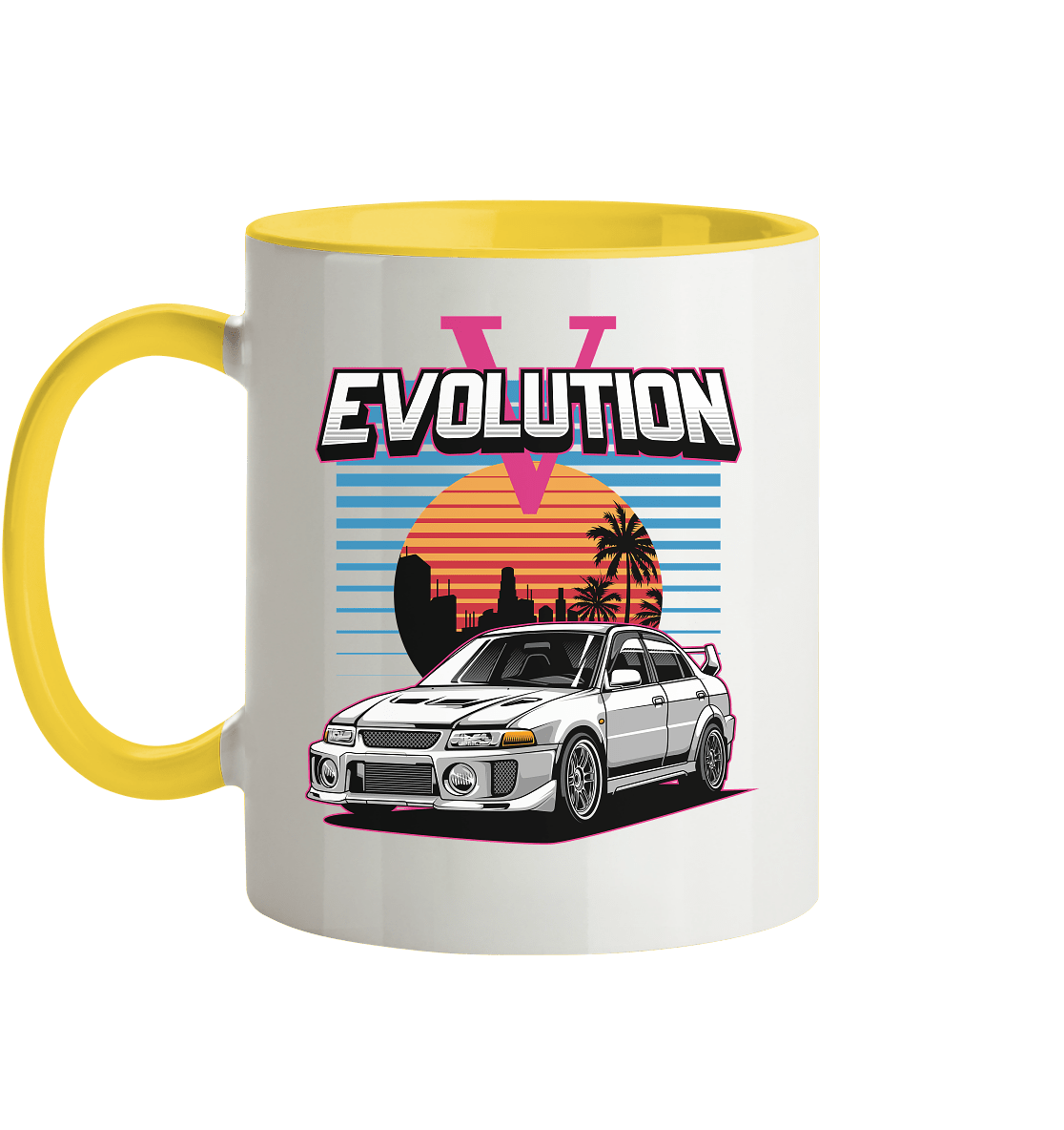 Retro Evo V - Tasse zweifarbig - MotoMerch.de
