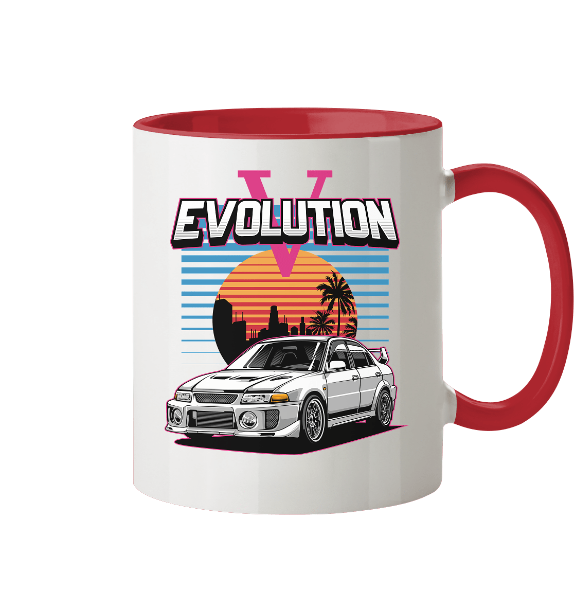 Retro Evo V - Tasse zweifarbig - MotoMerch.de