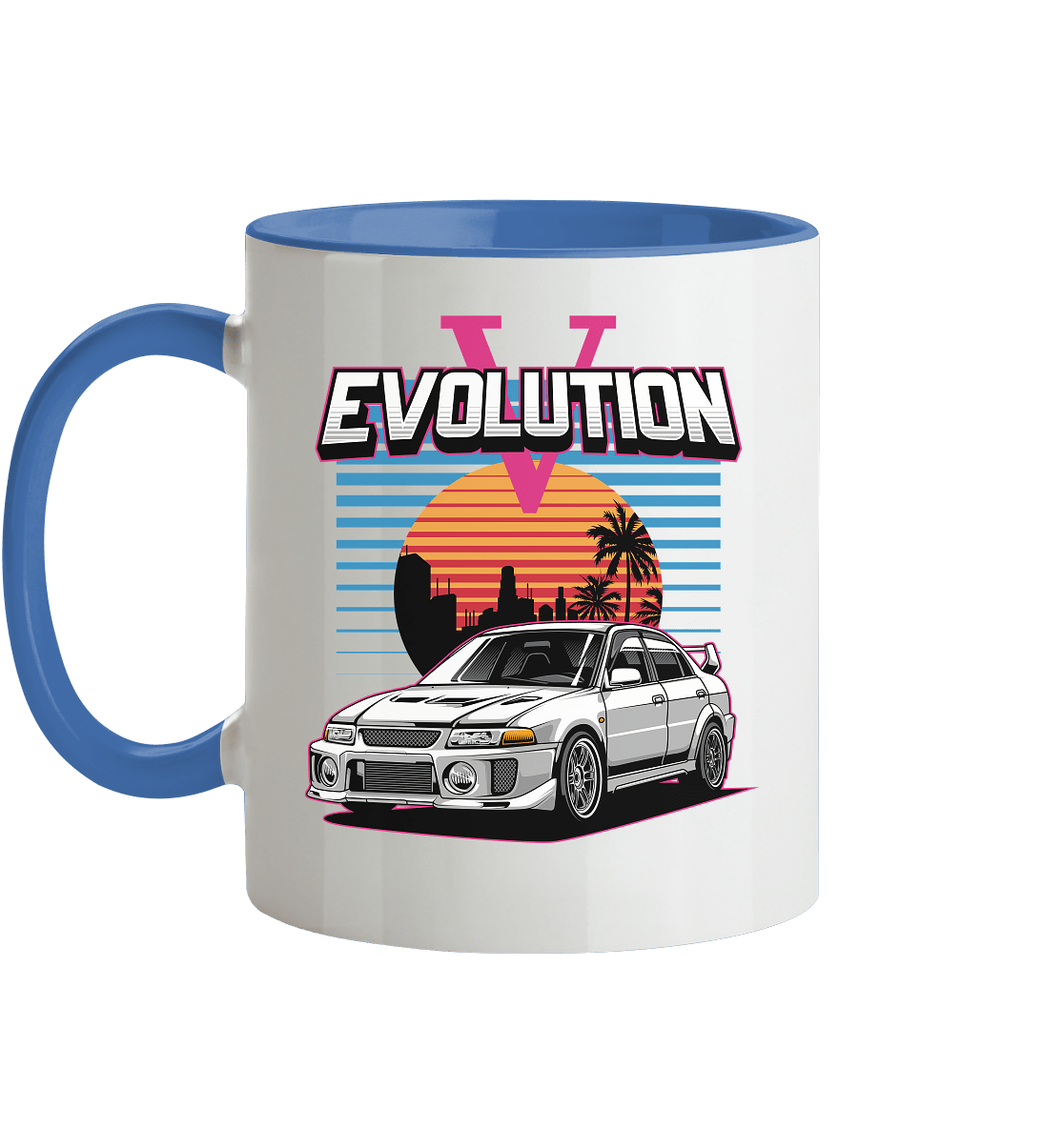 Retro Evo V - Tasse zweifarbig - MotoMerch.de