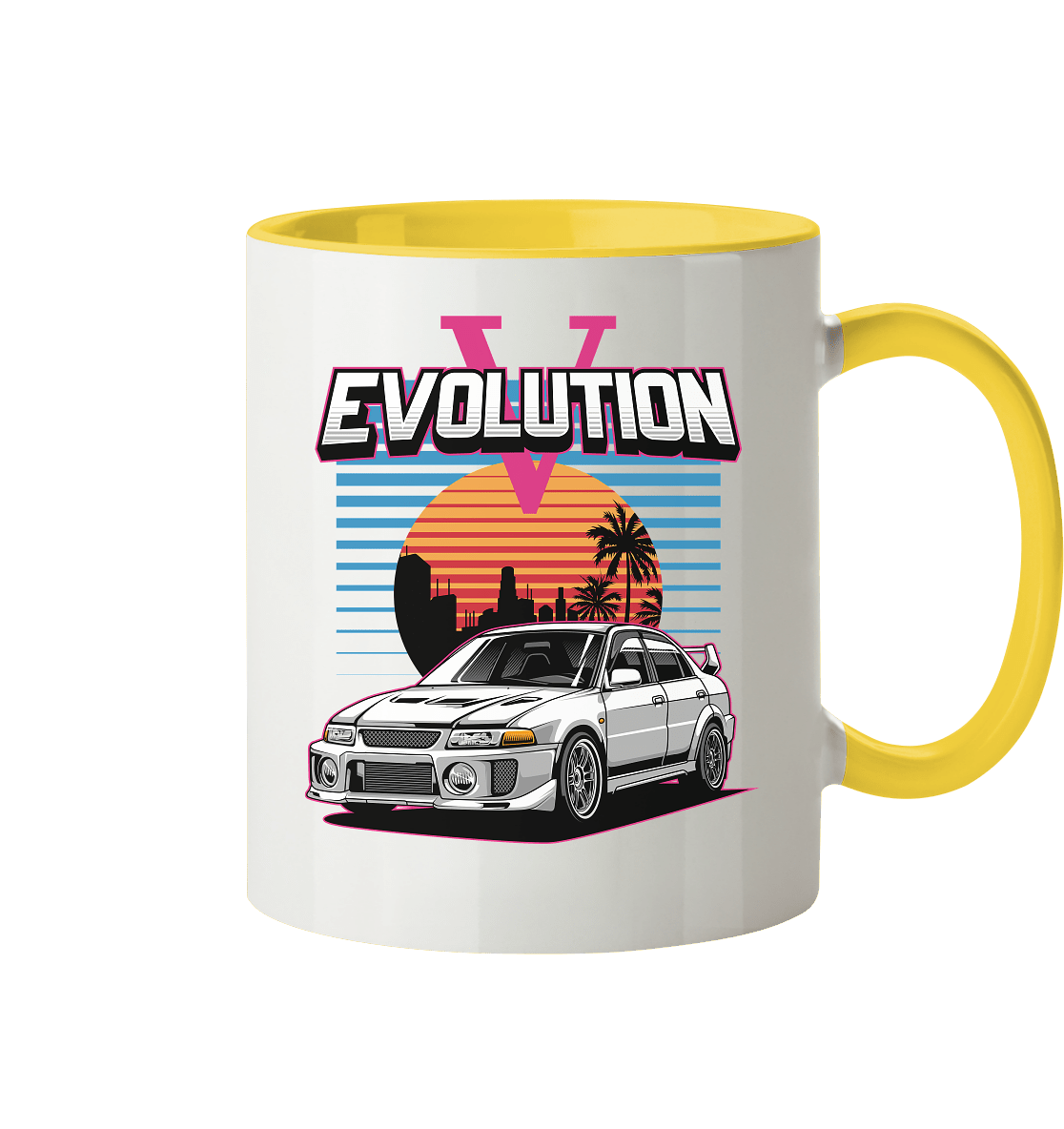 Retro Evo V - Tasse zweifarbig - MotoMerch.de
