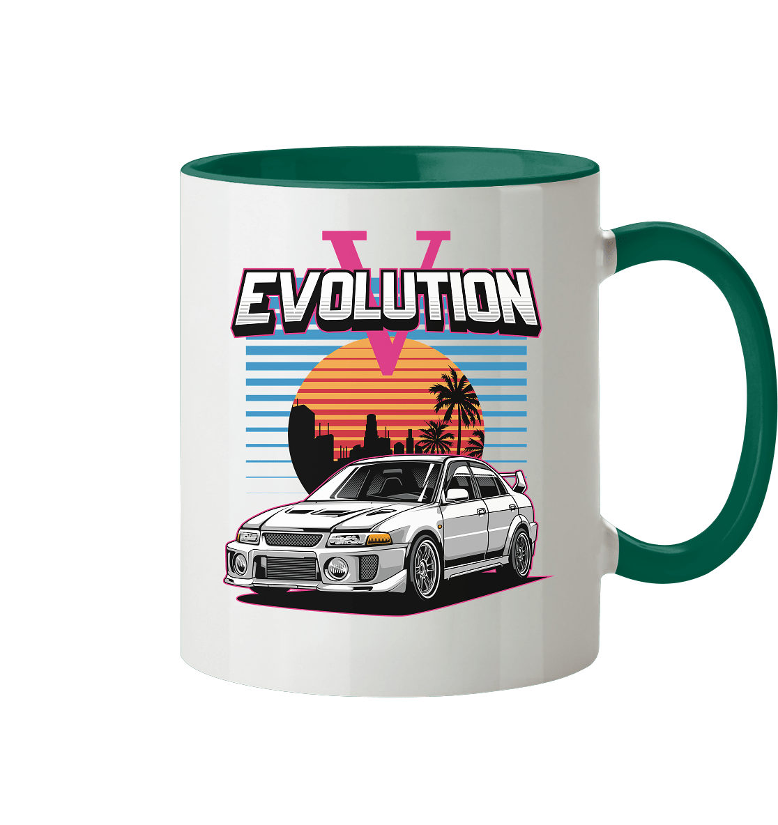 Retro Evo V - Tasse zweifarbig - MotoMerch.de