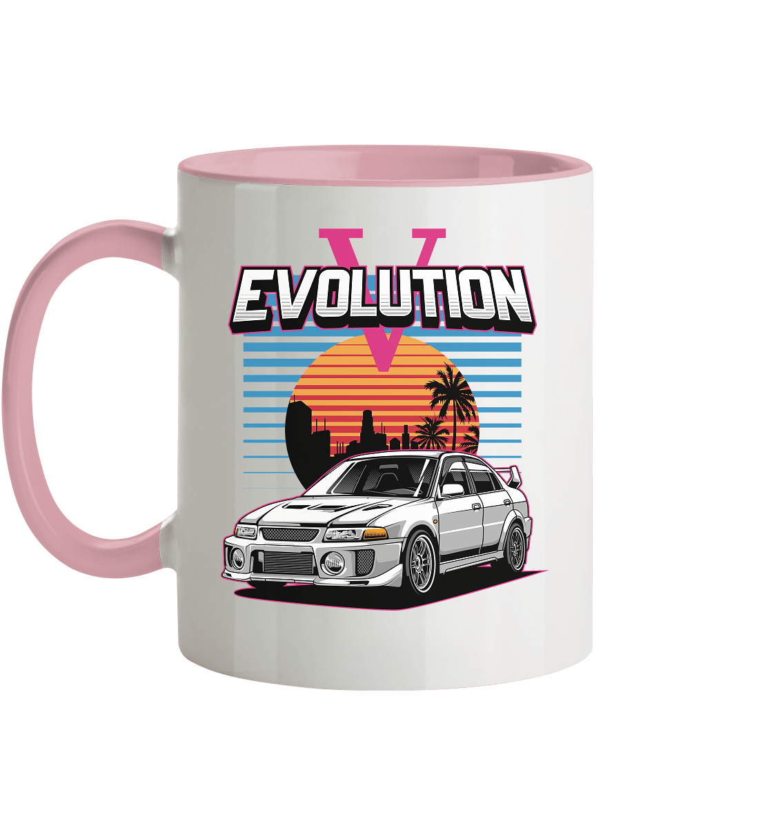 Retro Evo V - Tasse zweifarbig - MotoMerch.de