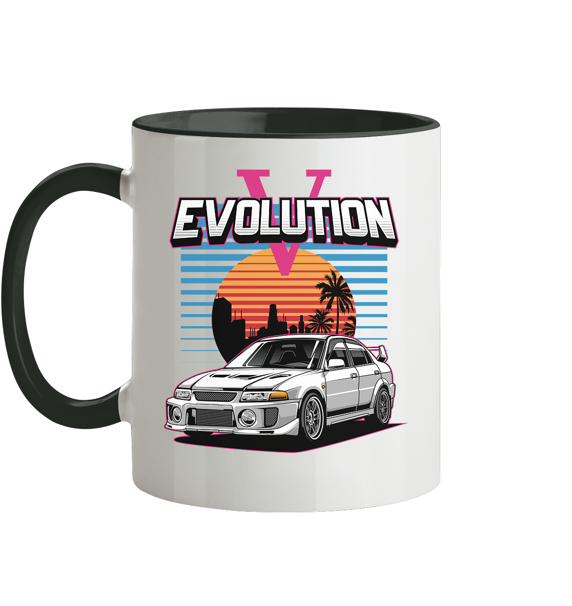 Retro Evo V - Tasse zweifarbig - MotoMerch.de