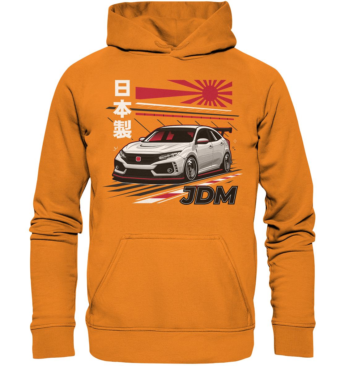 Rising Sun Civic FK8 Type-R - Basic Unisex Hoodie - MotoMerch.de