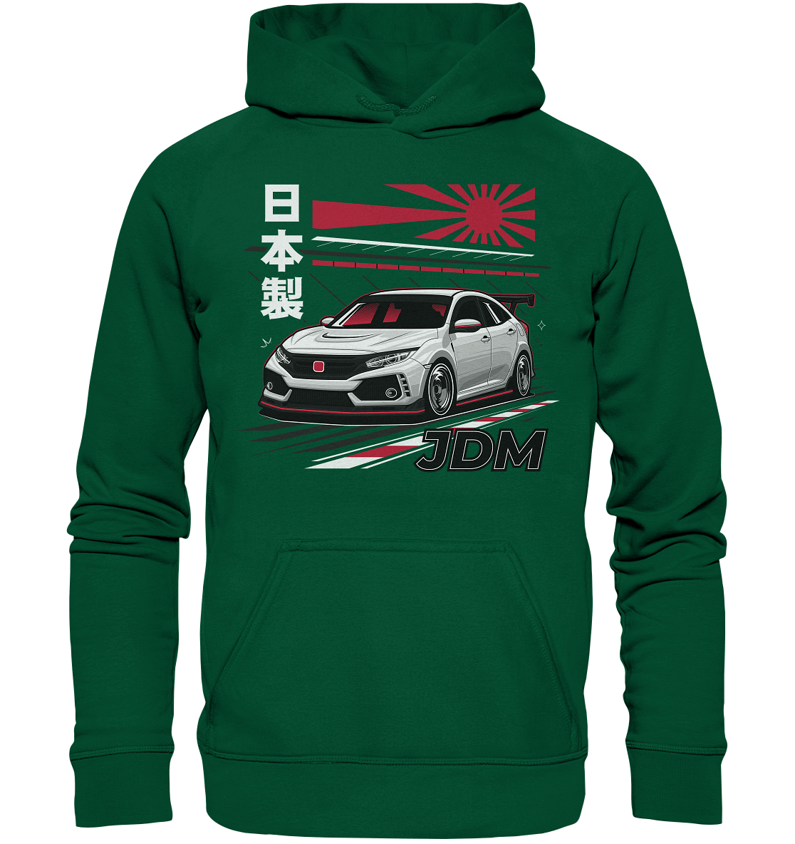 Rising Sun Civic FK8 Type-R - Basic Unisex Hoodie - MotoMerch.de