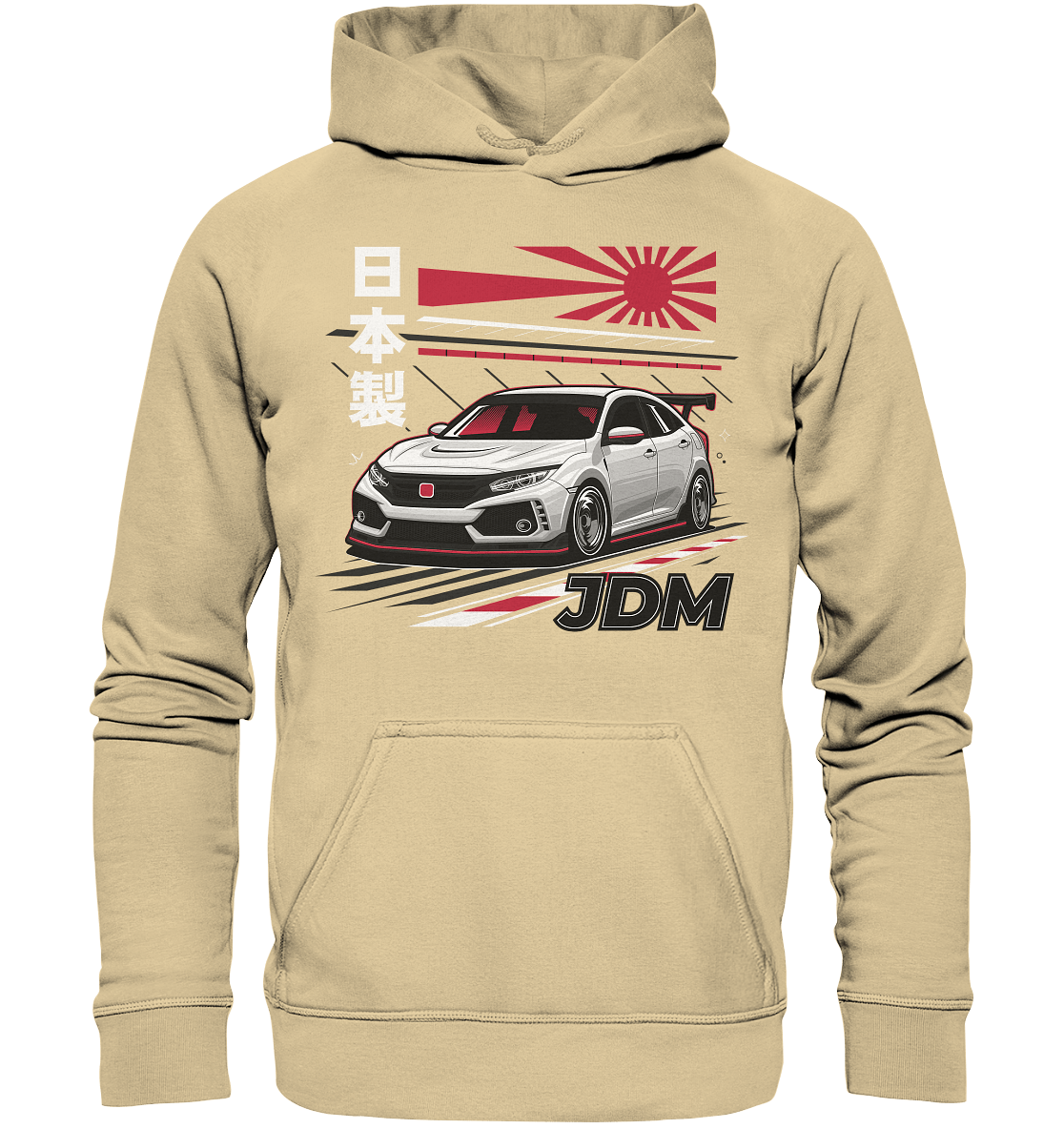 Rising Sun Civic FK8 Type-R - Basic Unisex Hoodie - MotoMerch.de