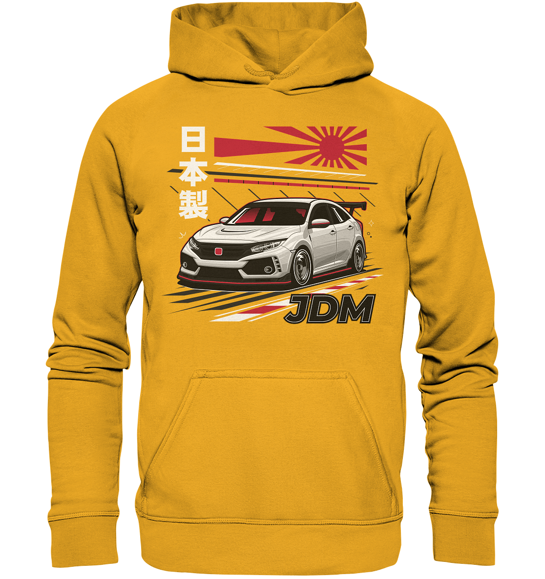 Rising Sun Civic FK8 Type-R - Basic Unisex Hoodie - MotoMerch.de