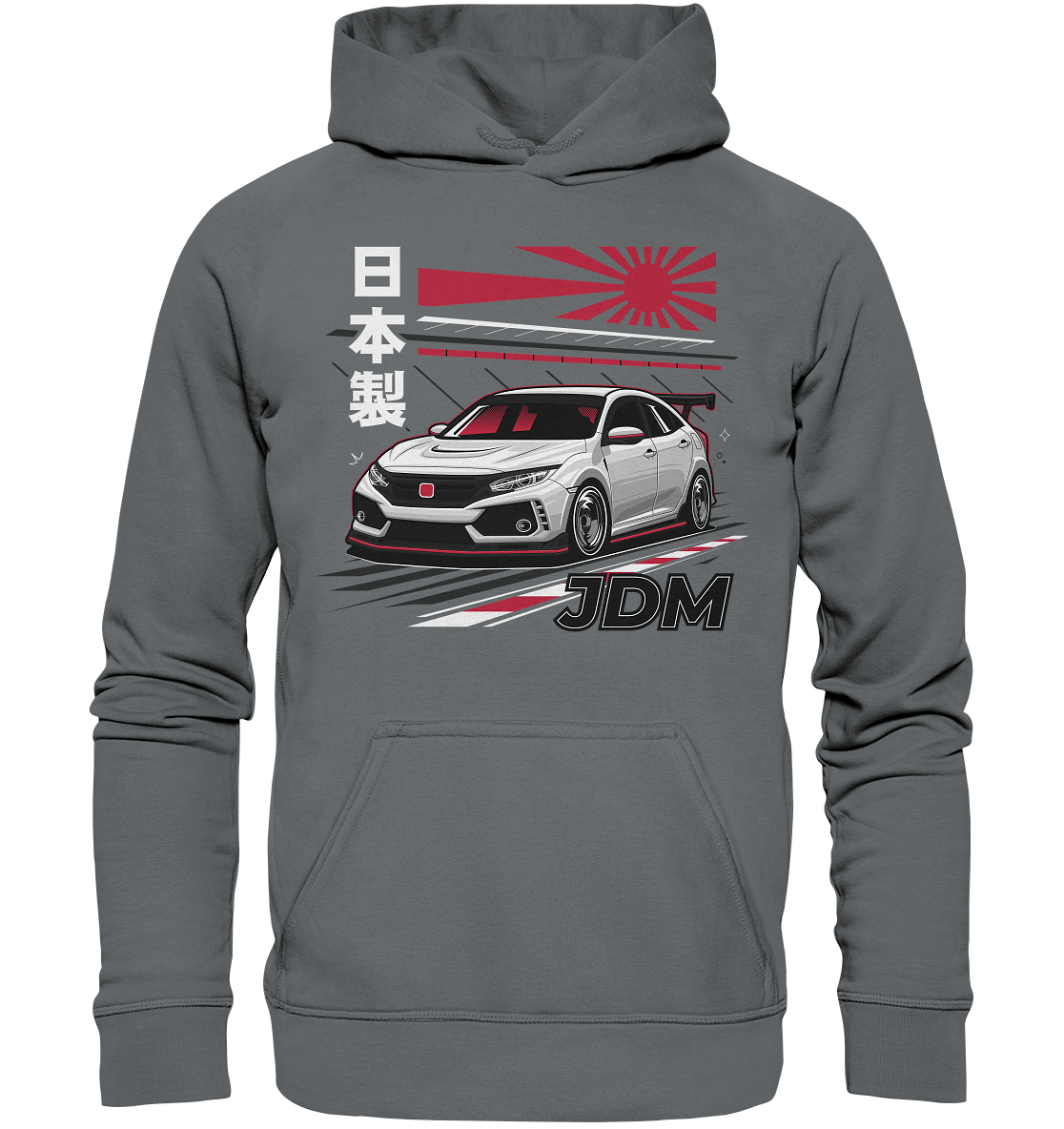 Rising Sun Civic FK8 Type-R - Basic Unisex Hoodie - MotoMerch.de