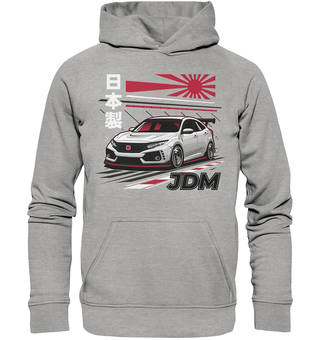 Rising Sun Civic FK8 Type-R - Basic Unisex Hoodie - MotoMerch.de