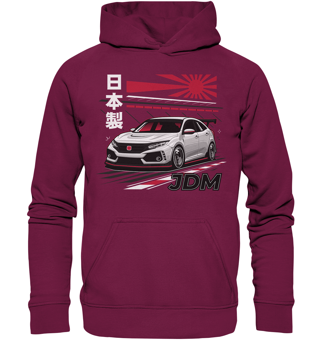 Rising Sun Civic FK8 Type-R - Basic Unisex Hoodie - MotoMerch.de