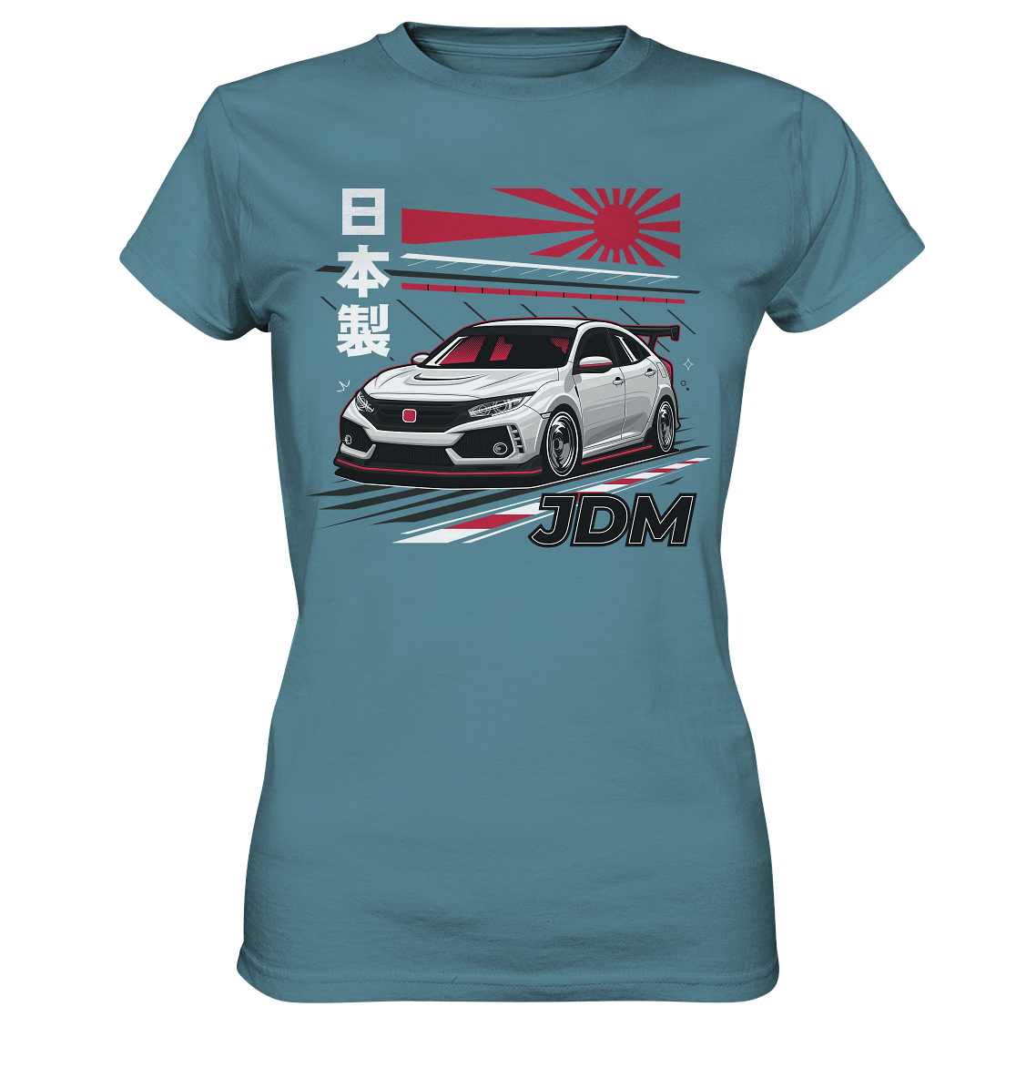 Rising Sun Civic FK8 Type-R - Ladies Premium Shirt - MotoMerch.de