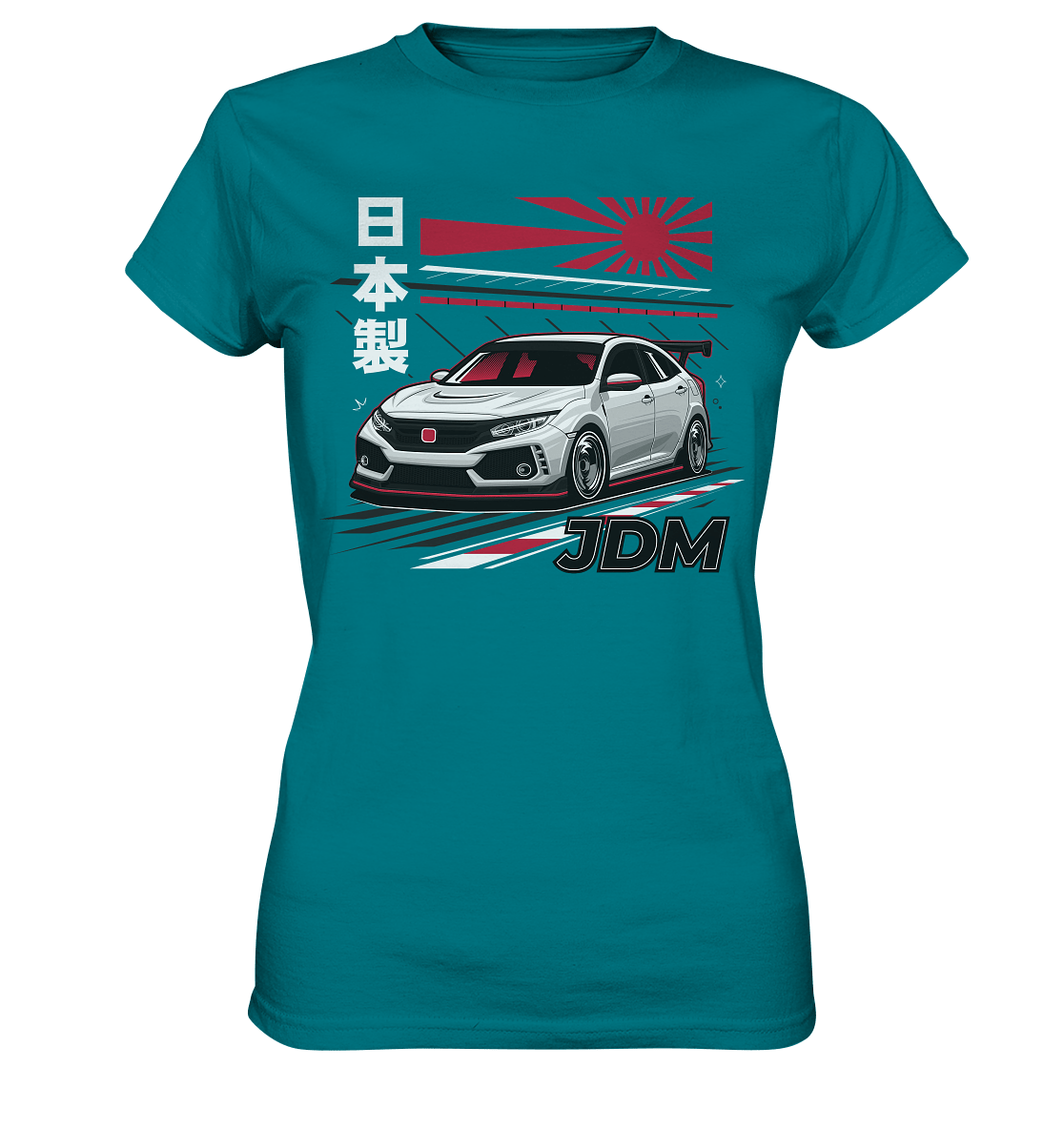 Rising Sun Civic FK8 Type-R - Ladies Premium Shirt - MotoMerch.de
