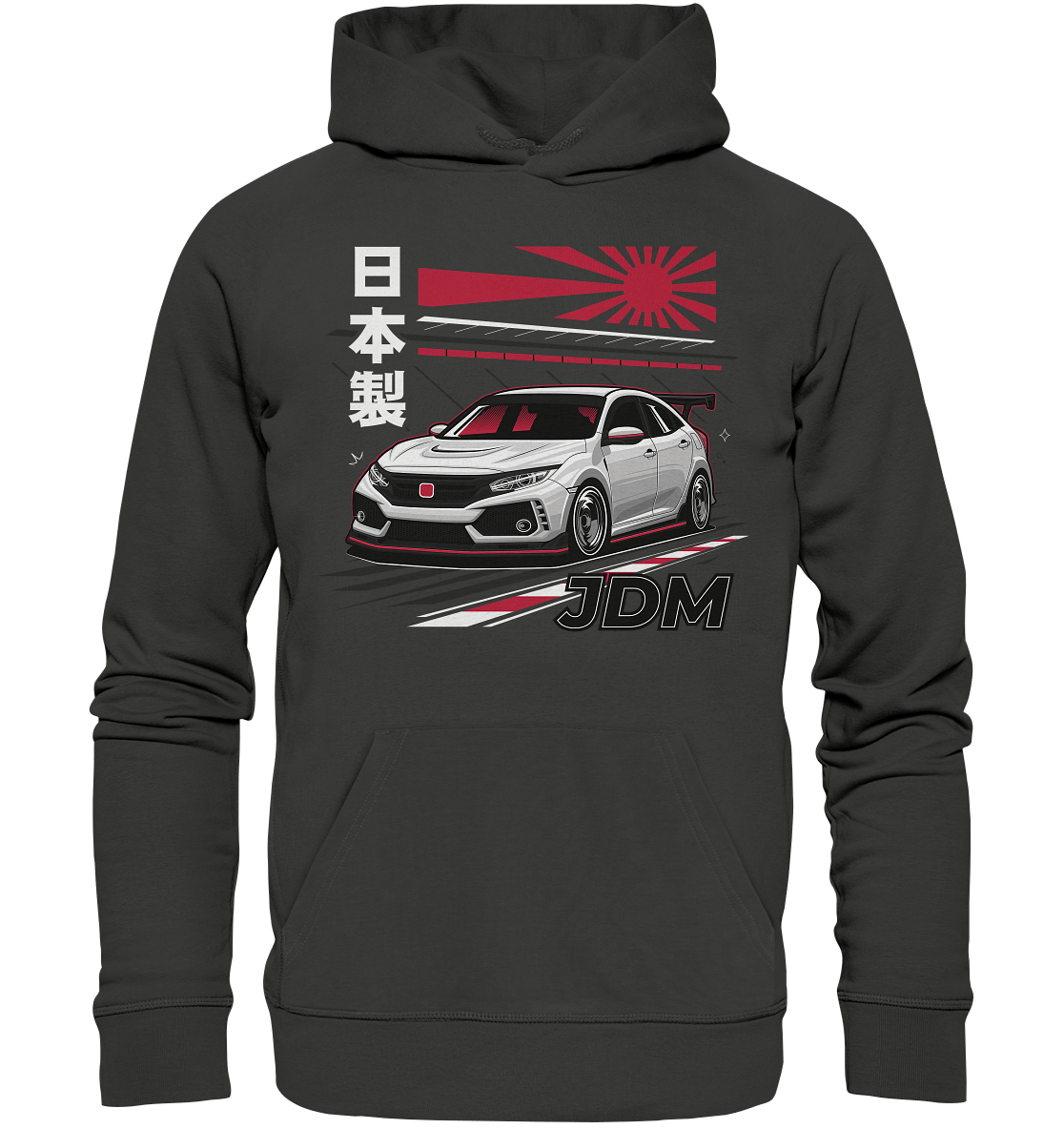 Rising Sun Civic FK8 Type-R - Premium Unisex Hoodie - MotoMerch.de