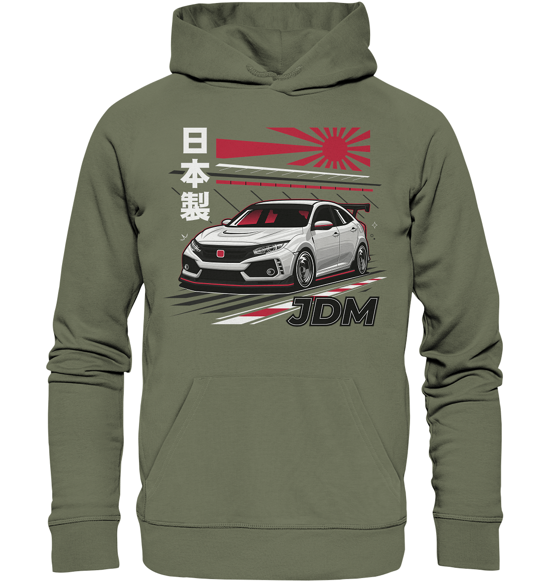 Rising Sun Civic FK8 Type-R - Premium Unisex Hoodie - MotoMerch.de