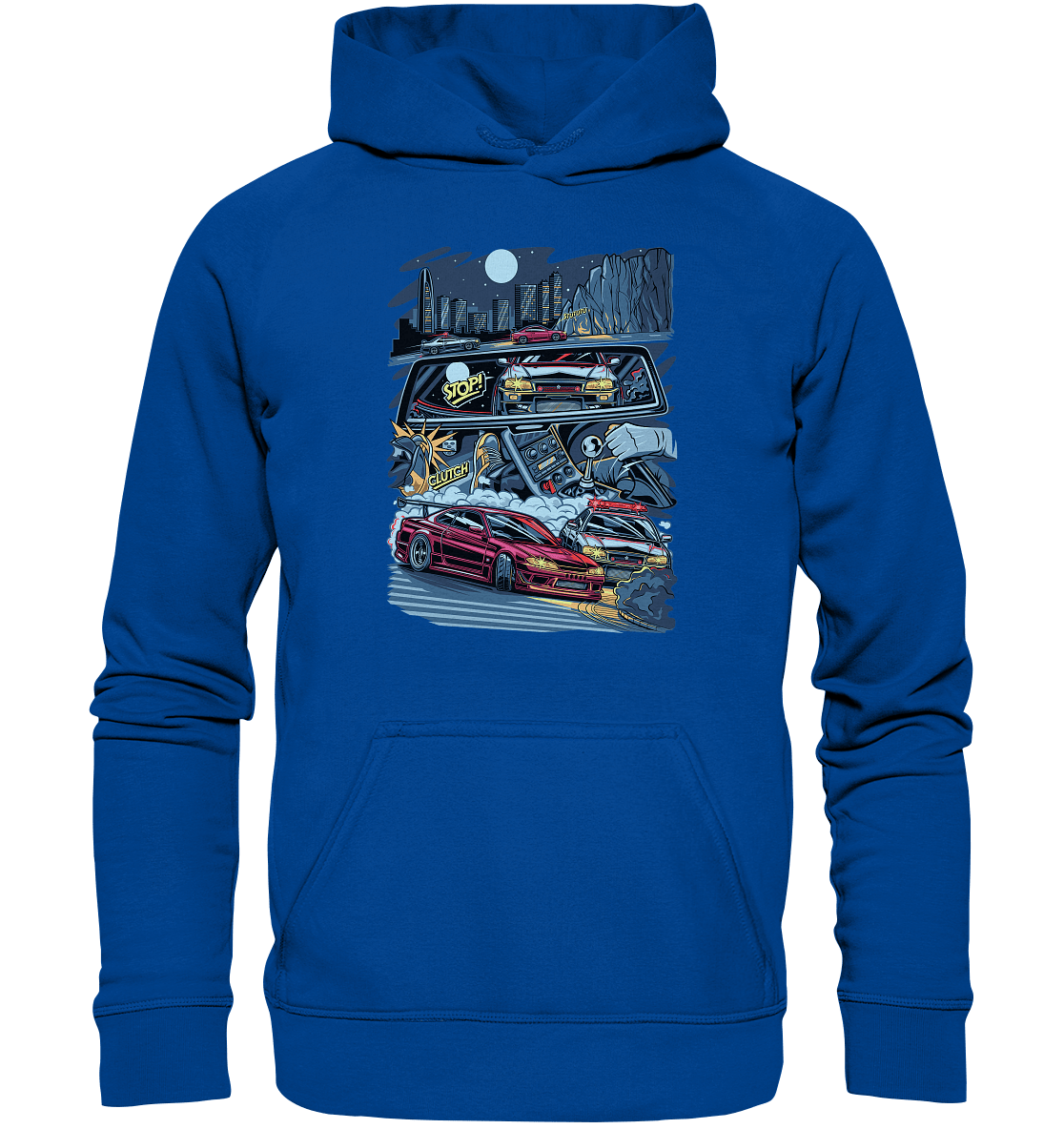 S15 vs R34 Touge Clash - Basic Unisex Hoodie - MotoMerch.de