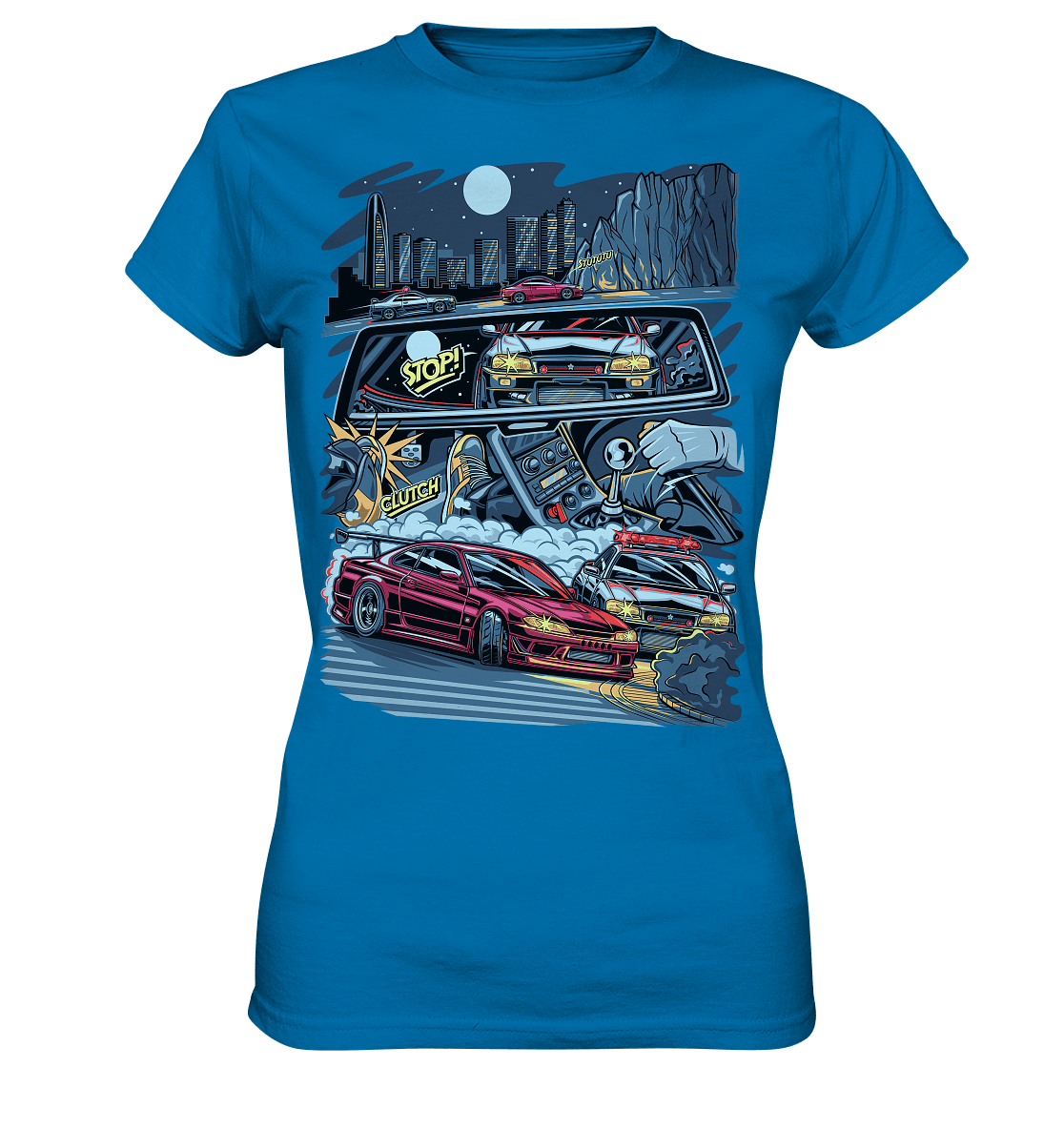 S15 vs R34 Touge Clash - Ladies Premium Shirt - MotoMerch.de