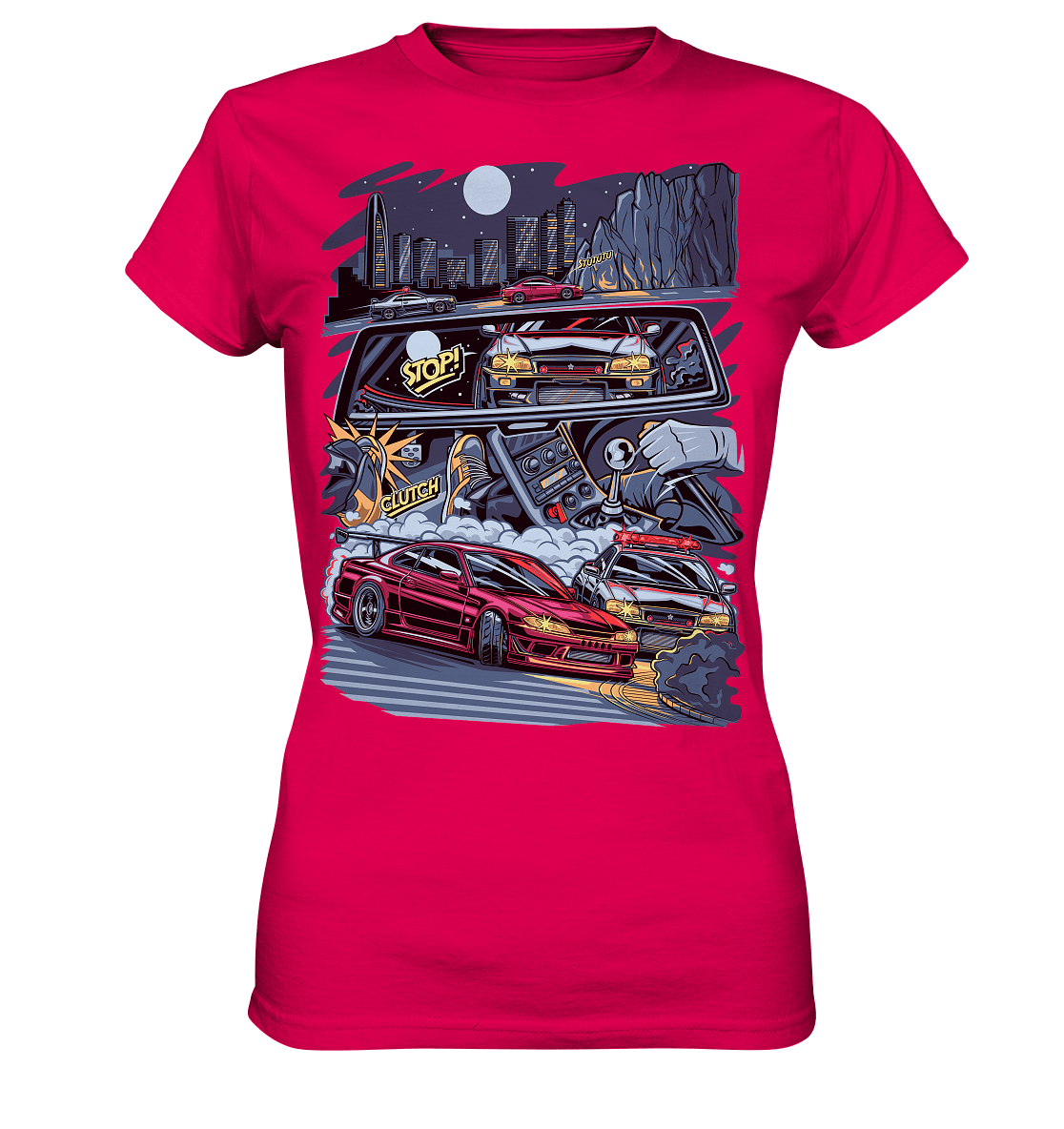 S15 vs R34 Touge Clash - Ladies Premium Shirt - MotoMerch.de