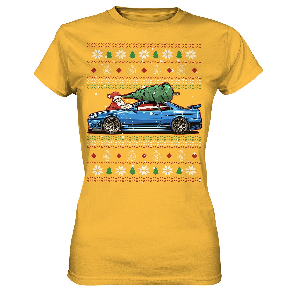 Santa´s Schlitten - Skyline R34 - Ladies Premium Shirt - MotoMerch.de
