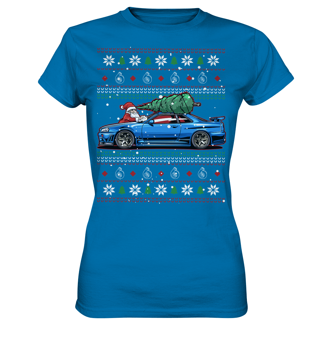 Santa´s Schlitten - Skyline R34 - Ladies Premium Shirt - MotoMerch.de